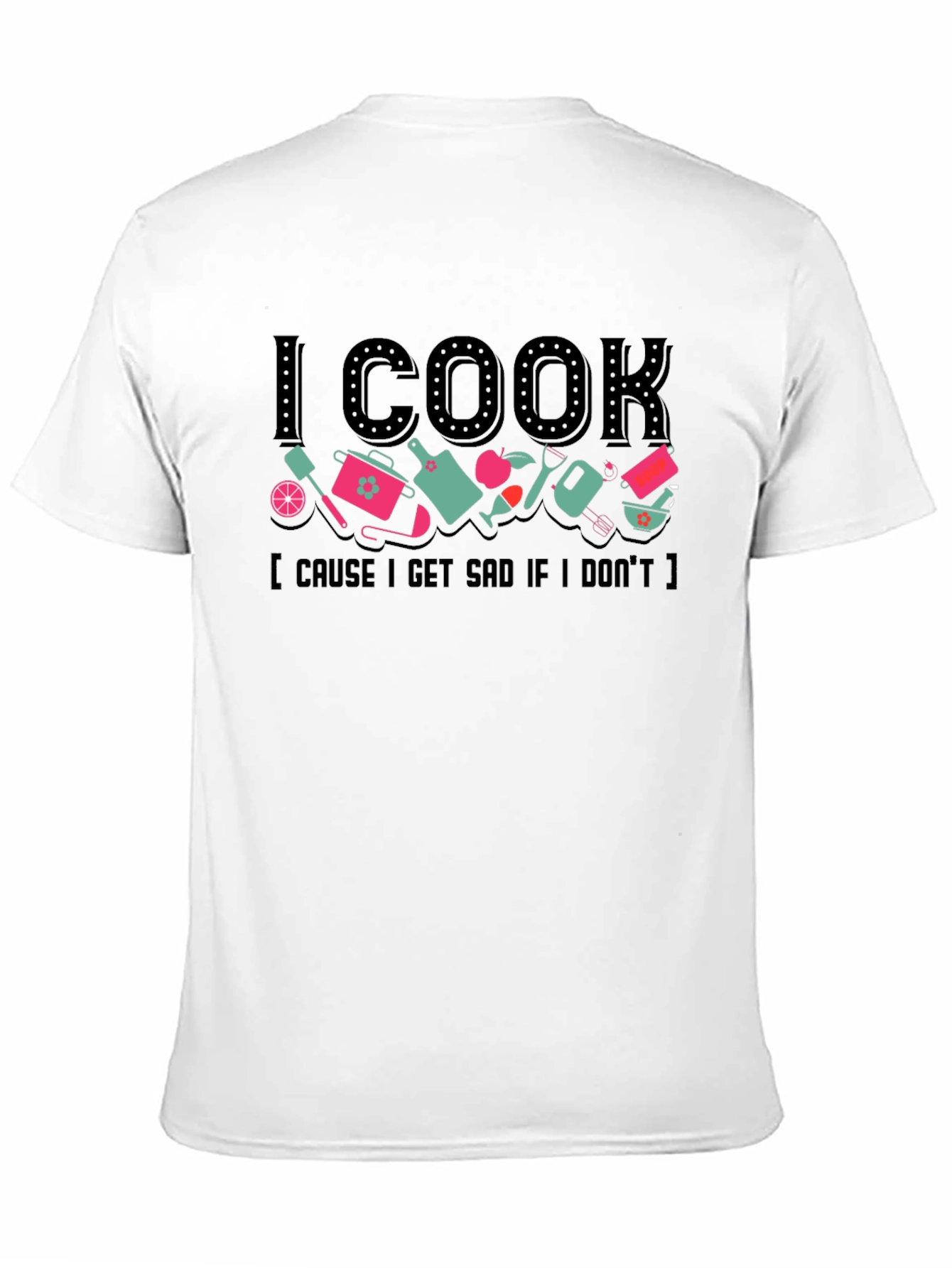Black I Cook Graphic Tee - Chef Humor Shirt view 11