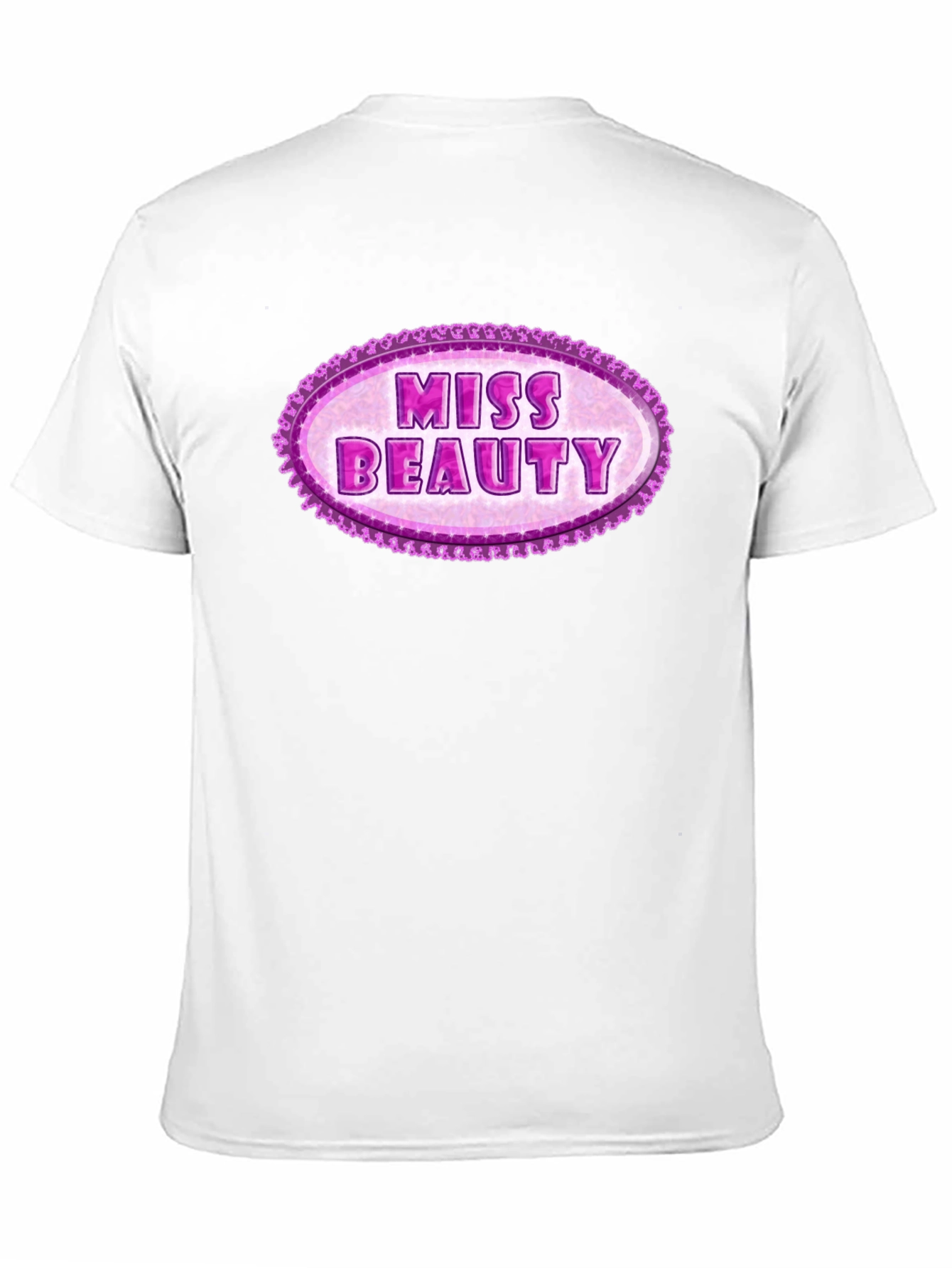 Black Miss Beauty Oval Graphic Tee - Black Cotton Blend view 11