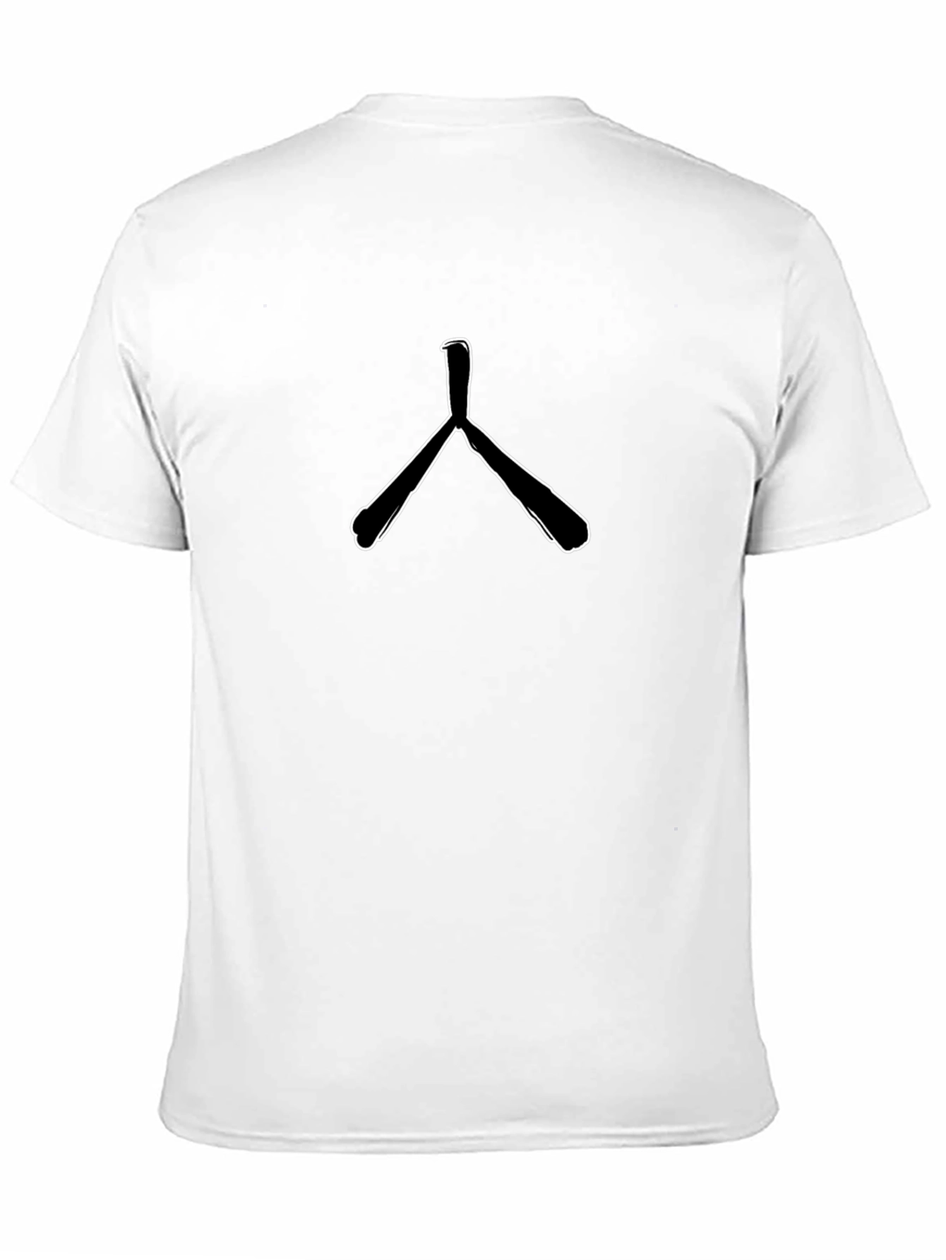 Black Minimalist Black Tee with Graphic view 11