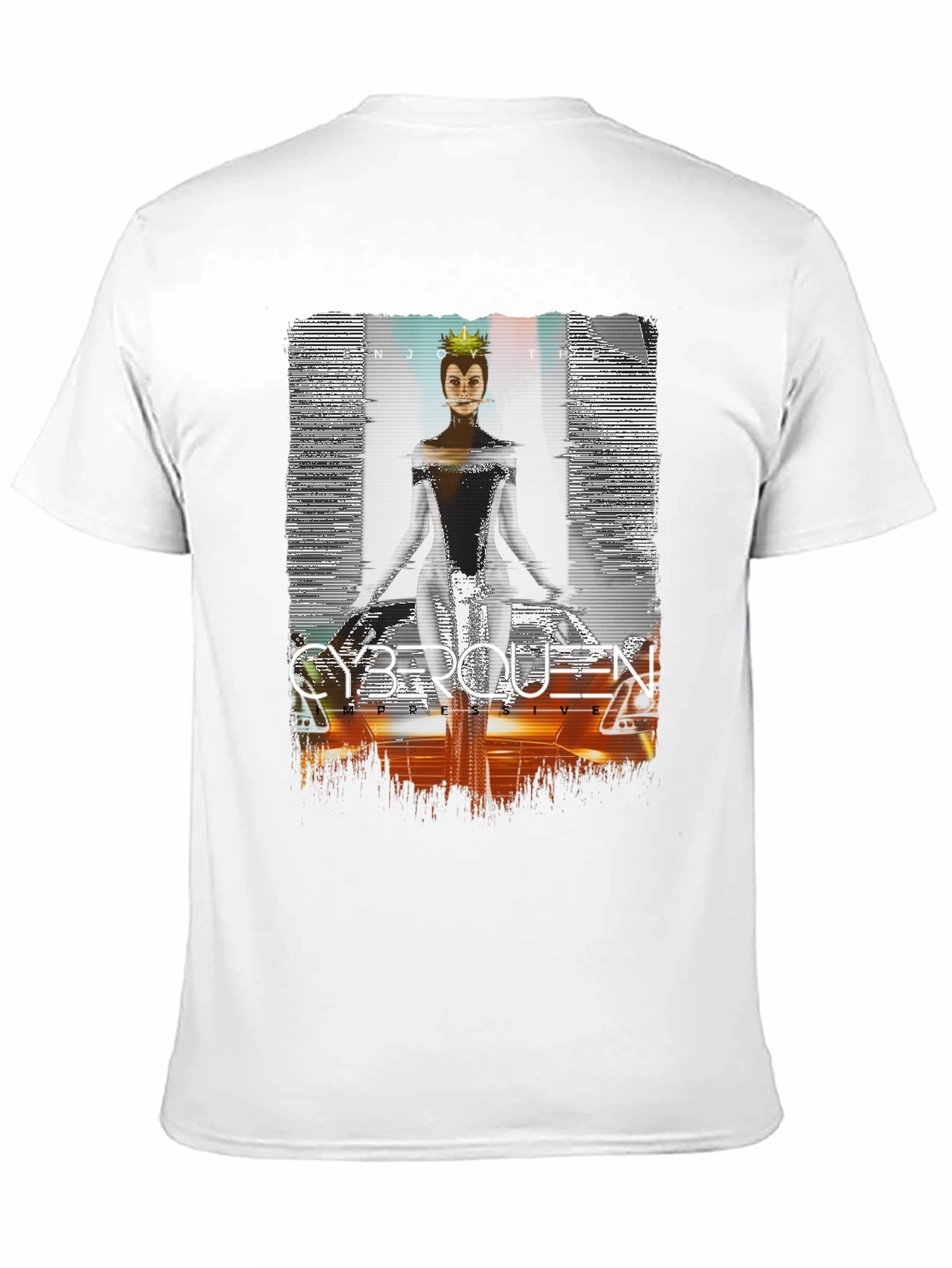 Black Cyberqueen Graphic T-Shirt - Modern Streetwear view 11