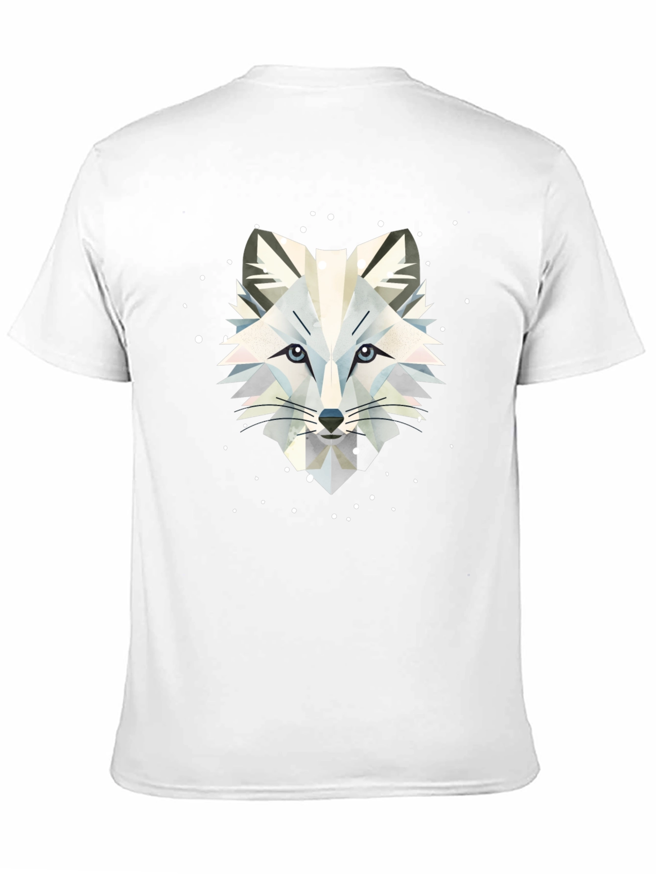 Black Geometric Arctic Fox Graphic Tee - Stylish Black T-Shirt view 11