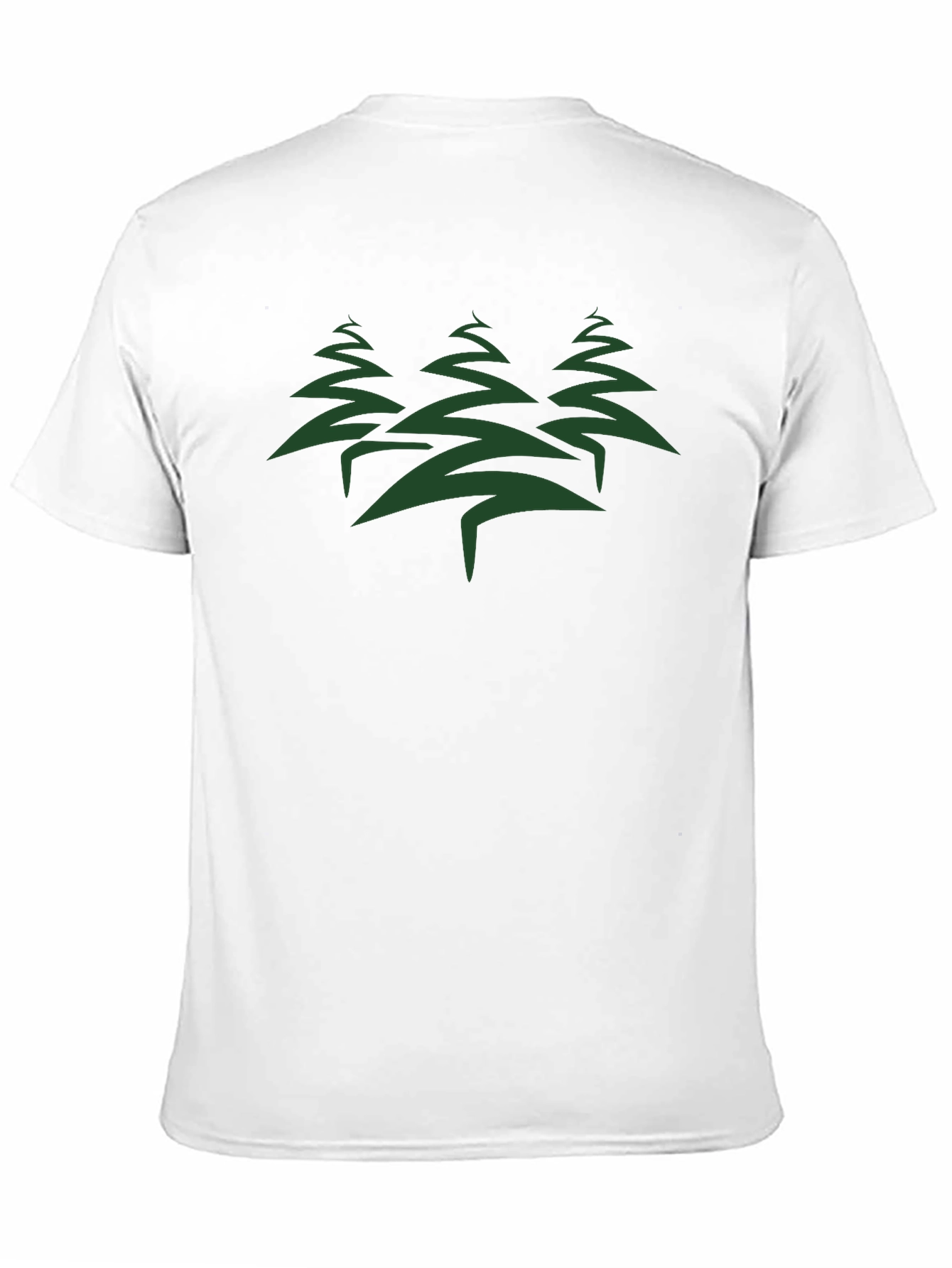 Black Nature Inspired Graphic Tee - Forest Design view 11