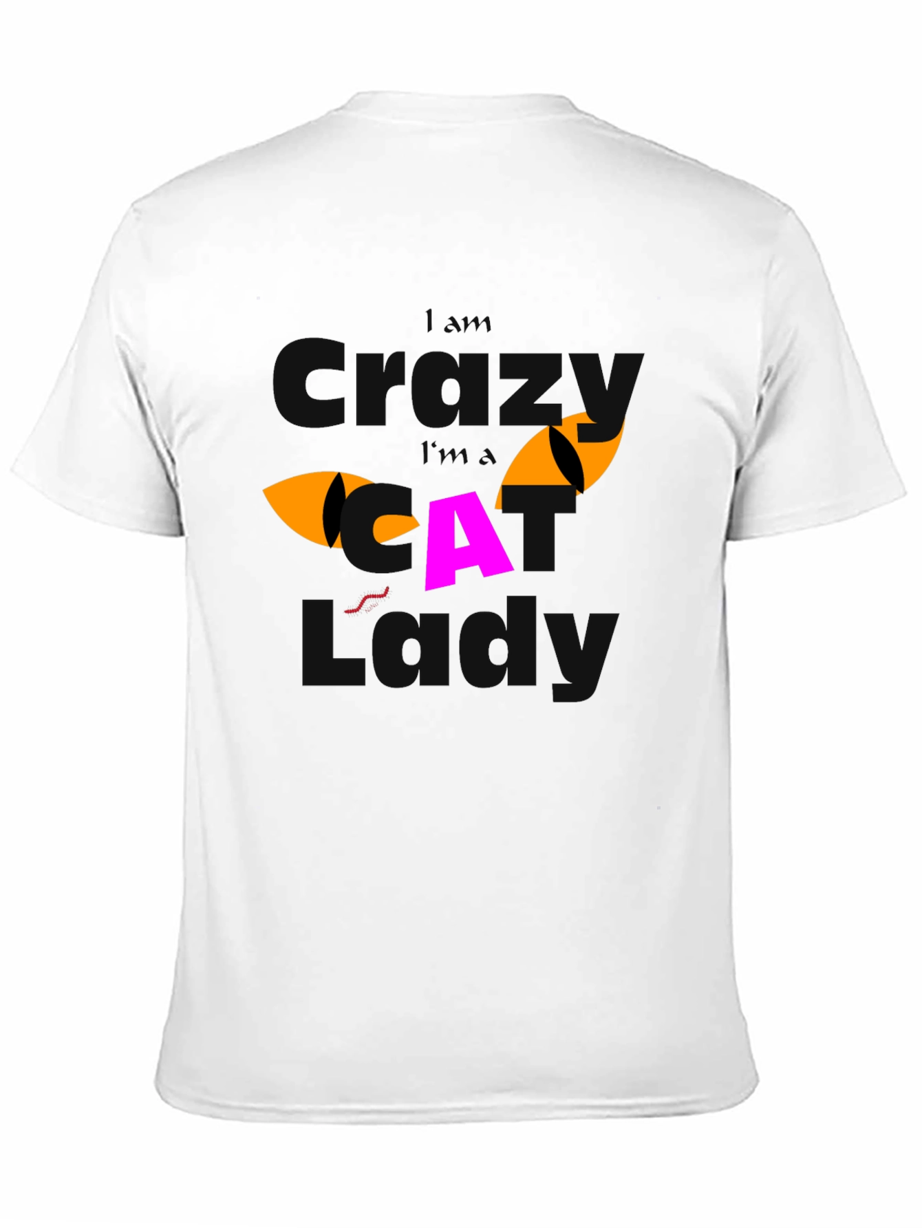 Black Crazy Cat Lover Graphic T-Shirt view 11