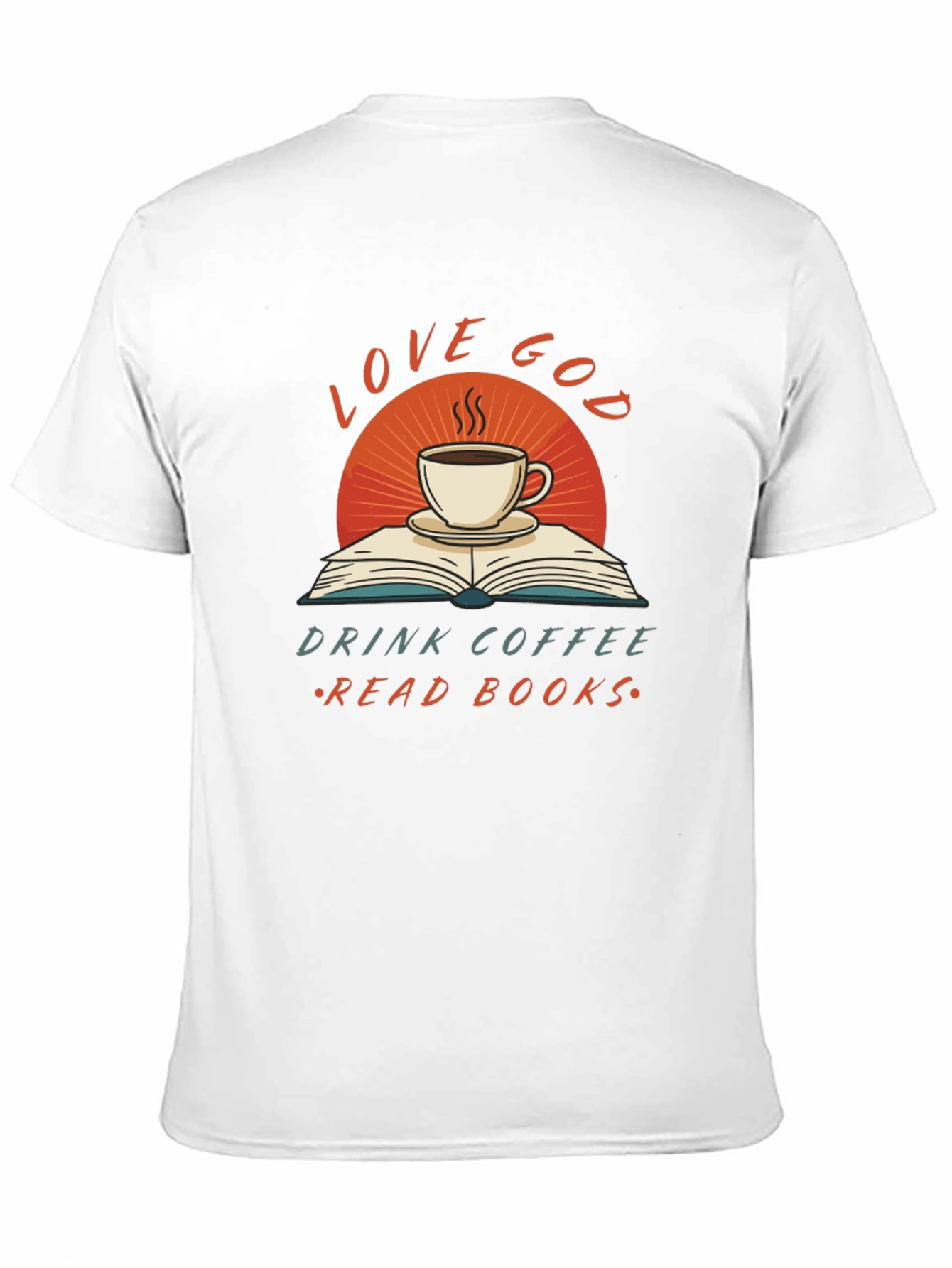 Black Love God Coffee Books Black T-Shirt view 11
