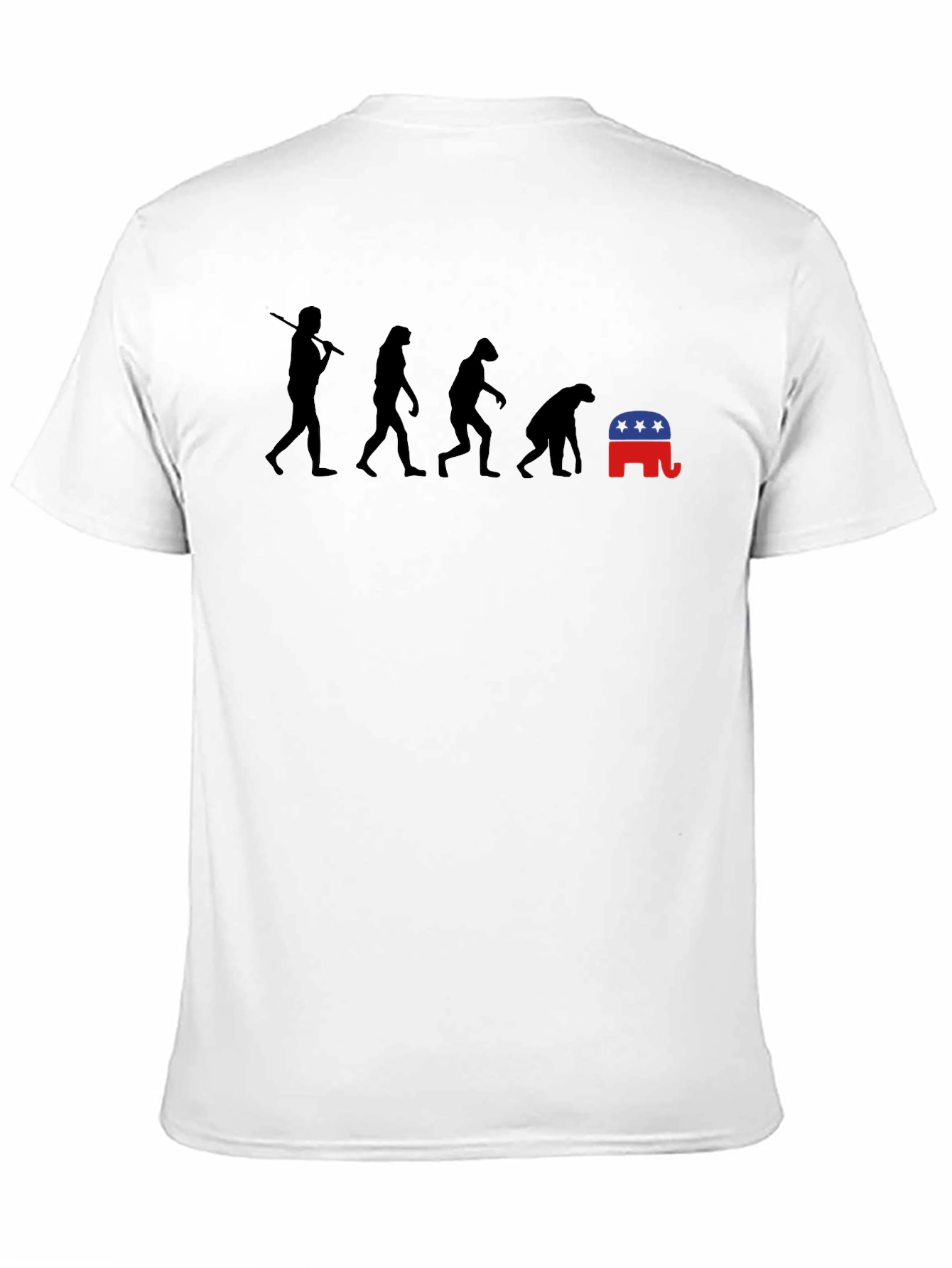 Black Evolution of Man Republican T-Shirt view 11