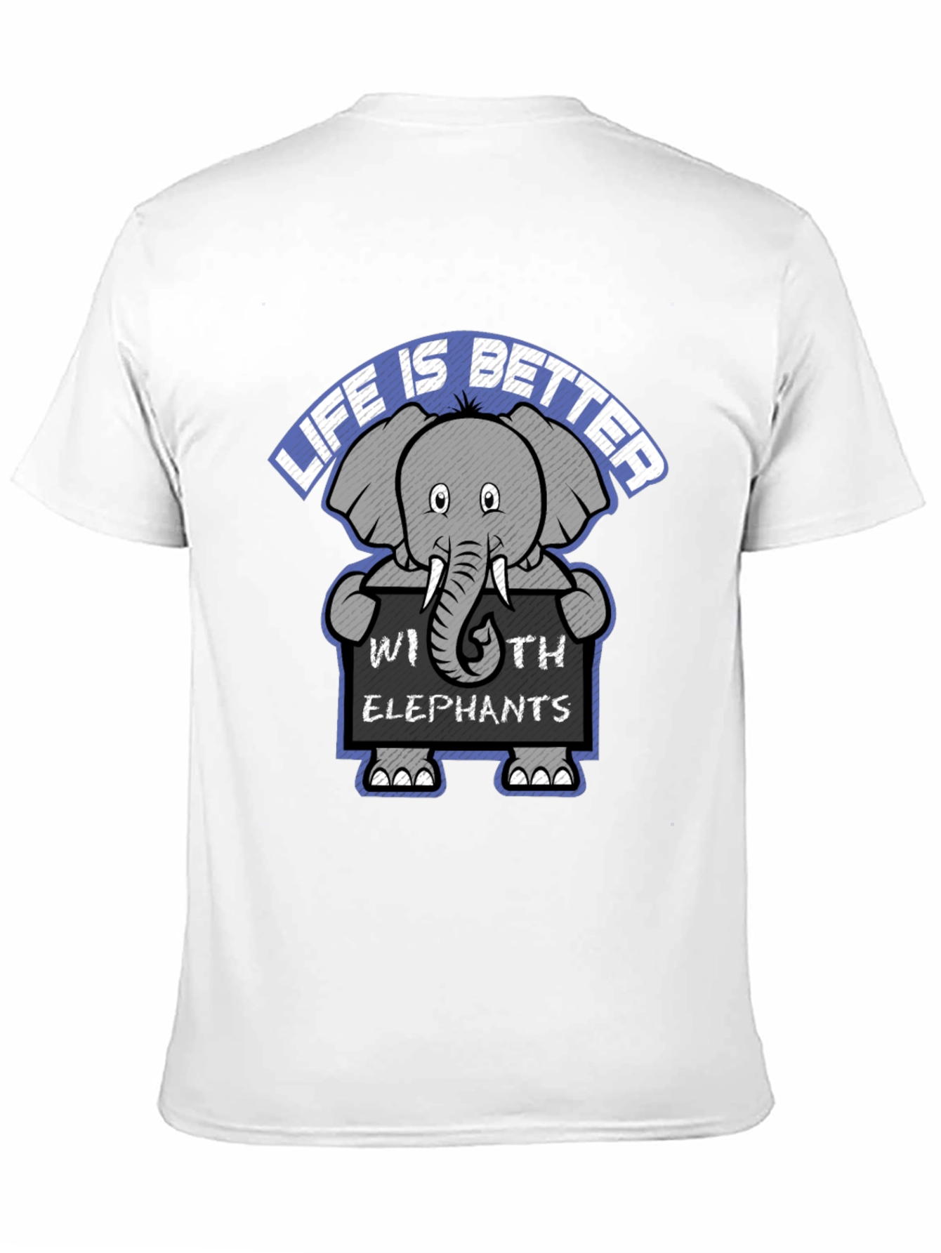 Black Life is Better with Elephants Graphic Tee view 11