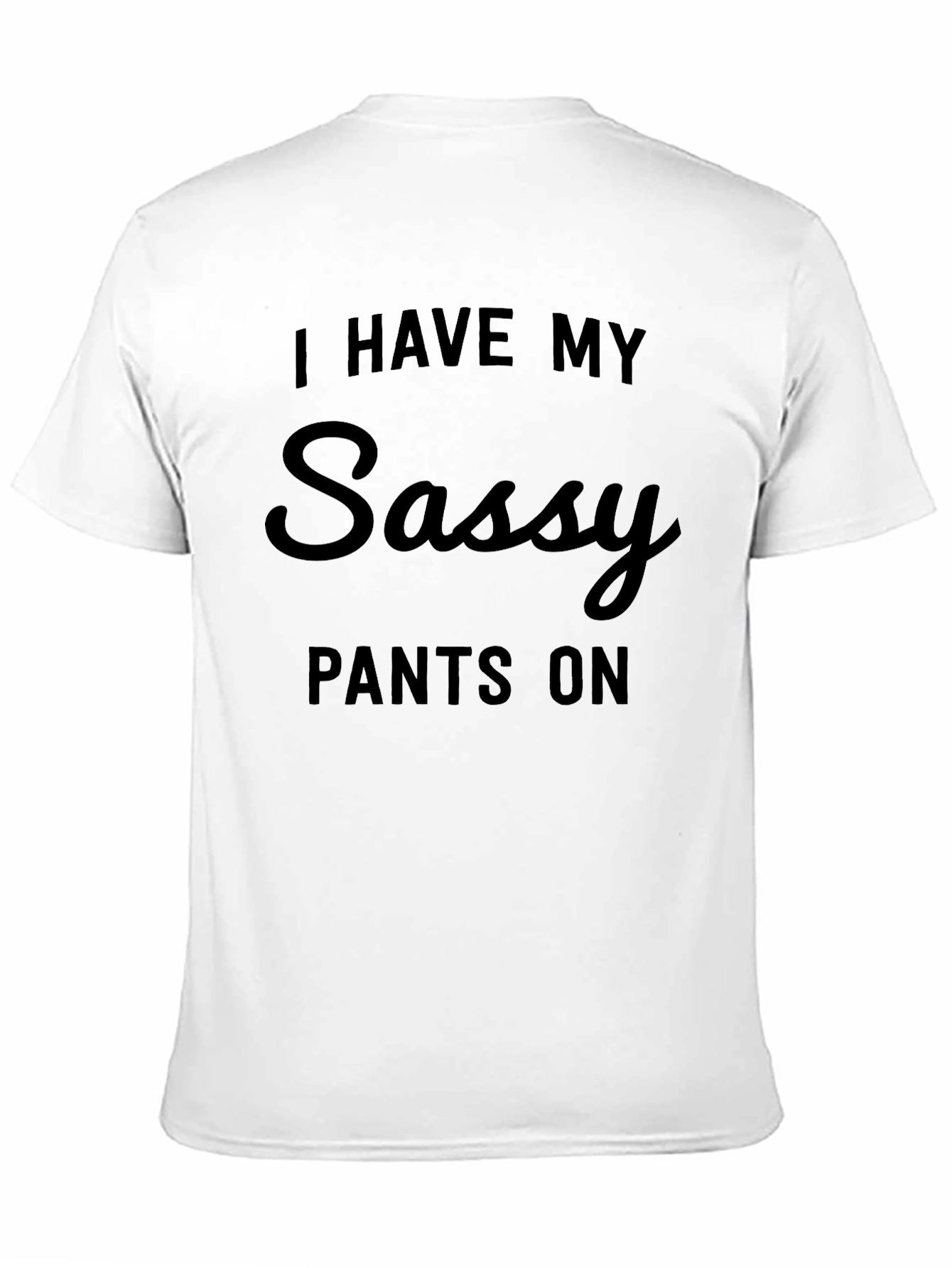 Black Sassy Pants On Graphic T-Shirt view 11