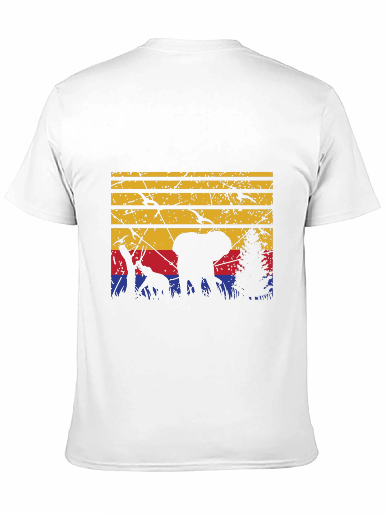 Black Retro African Wildlife T-Shirt view 11