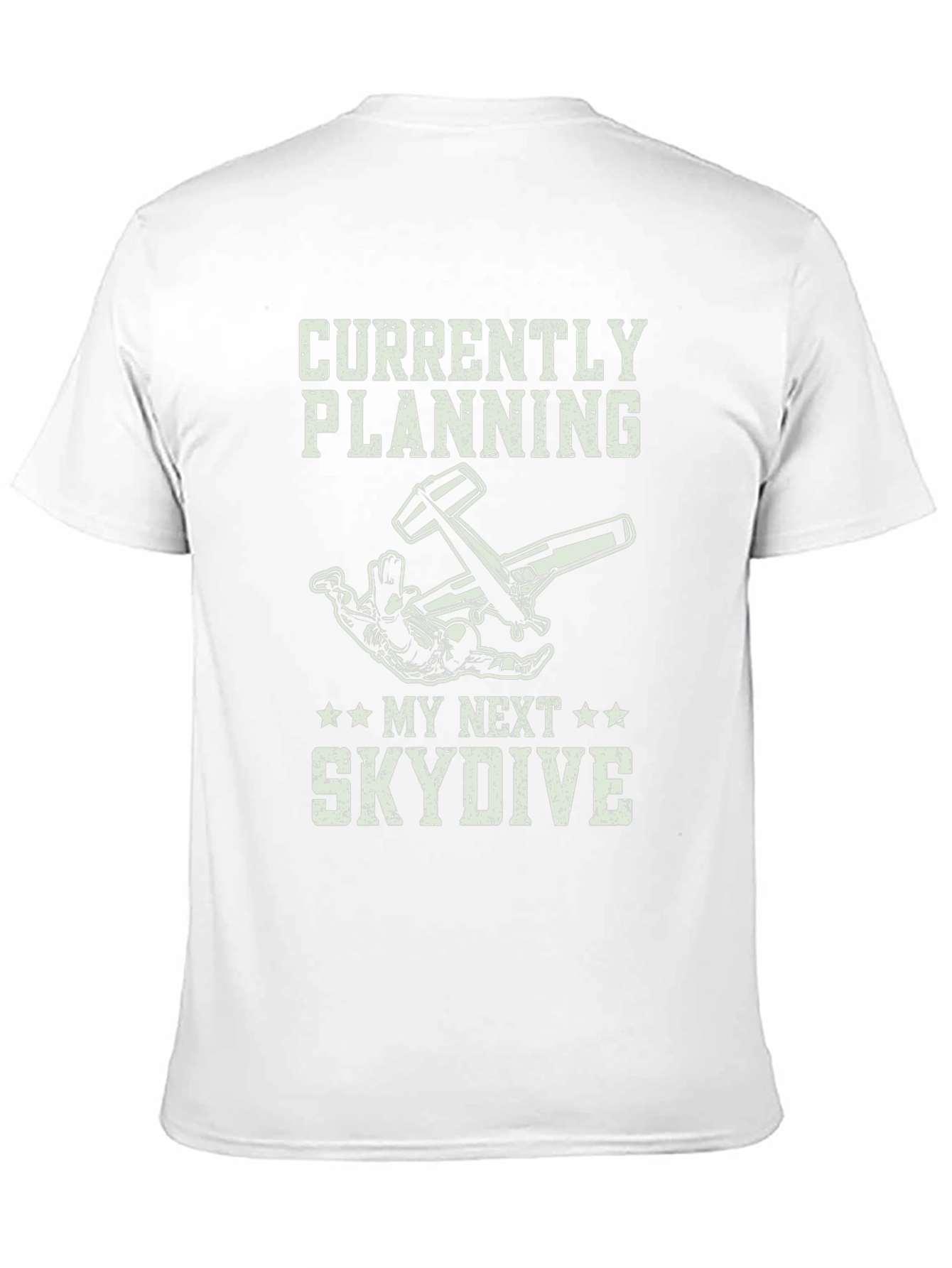 Black Skydiving T-Shirt - Planning My Next Skydive Graphic Tee view 11
