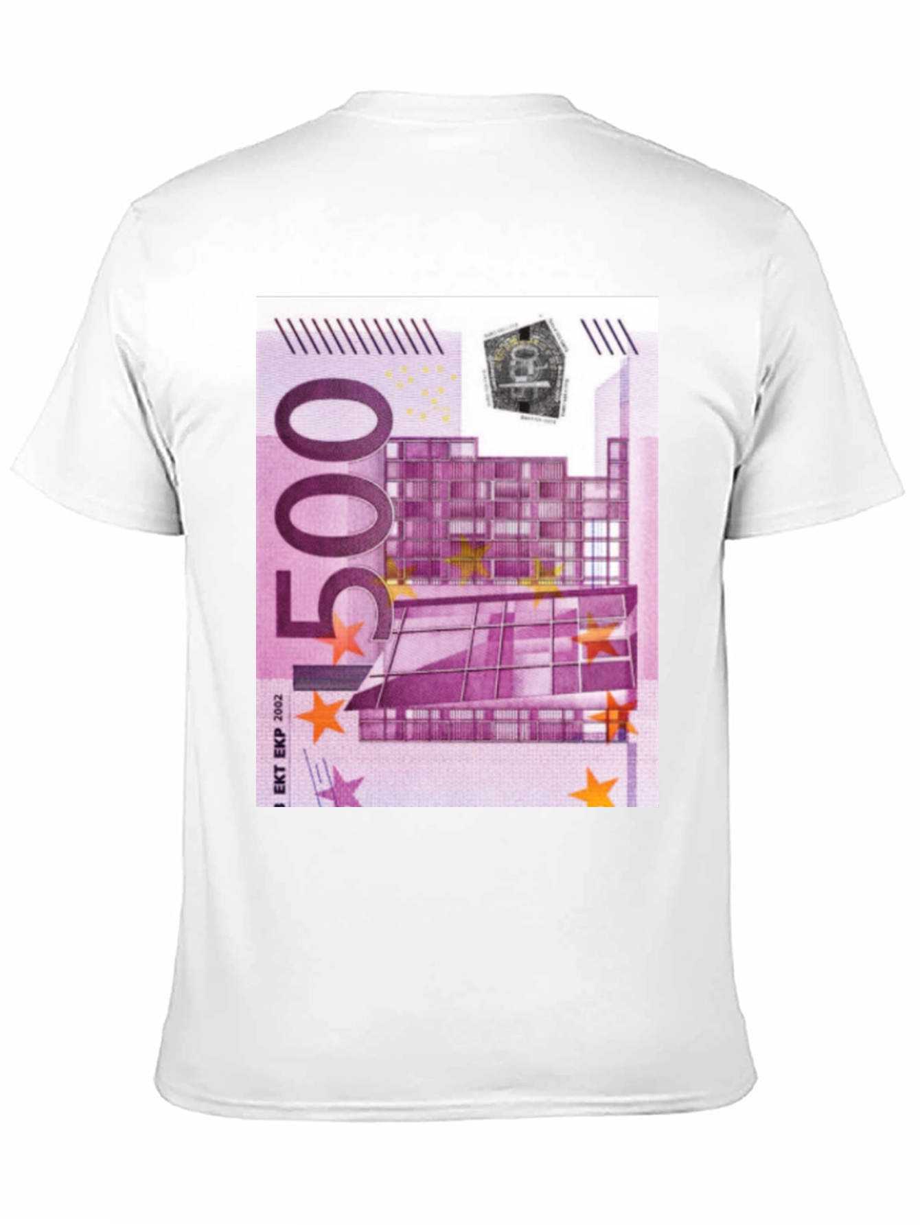 Black 500 Euro Note Graphic Print Black T-Shirt view 11