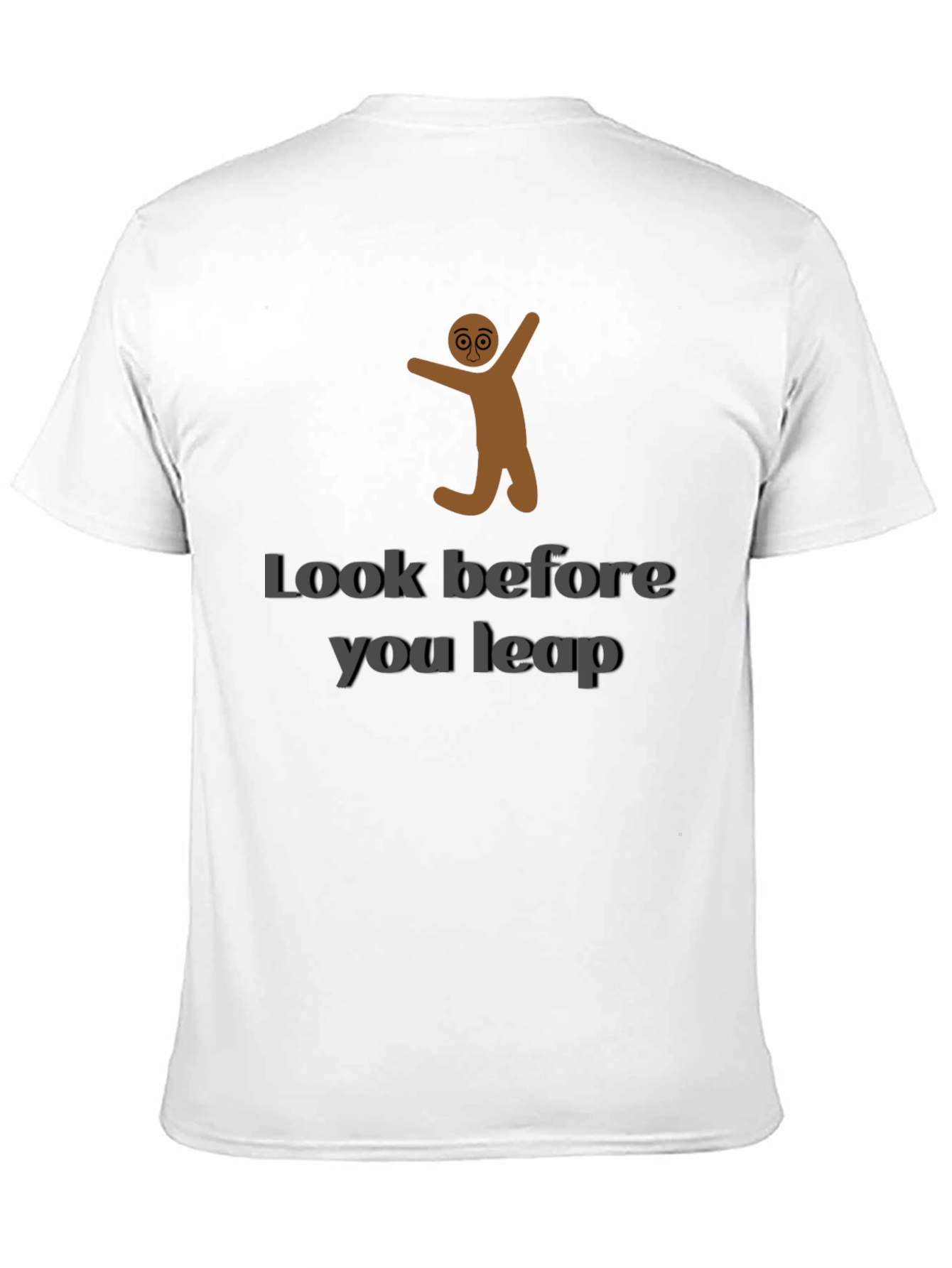 Black Look Before You Leap Graphic T-Shirt view 11