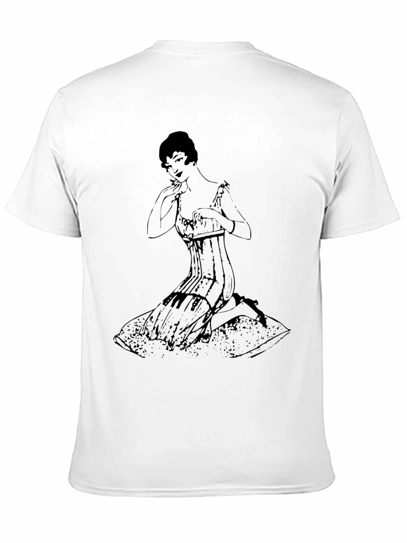 Black Vintage Lady Graphic Tee view 11