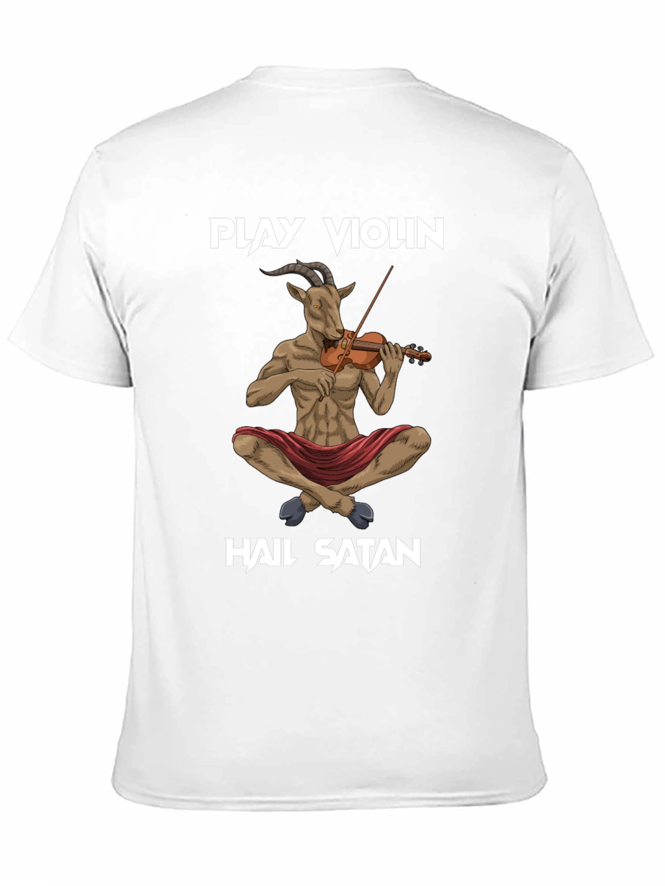 Black Play Violin, Hail Satan T-Shirt view 11