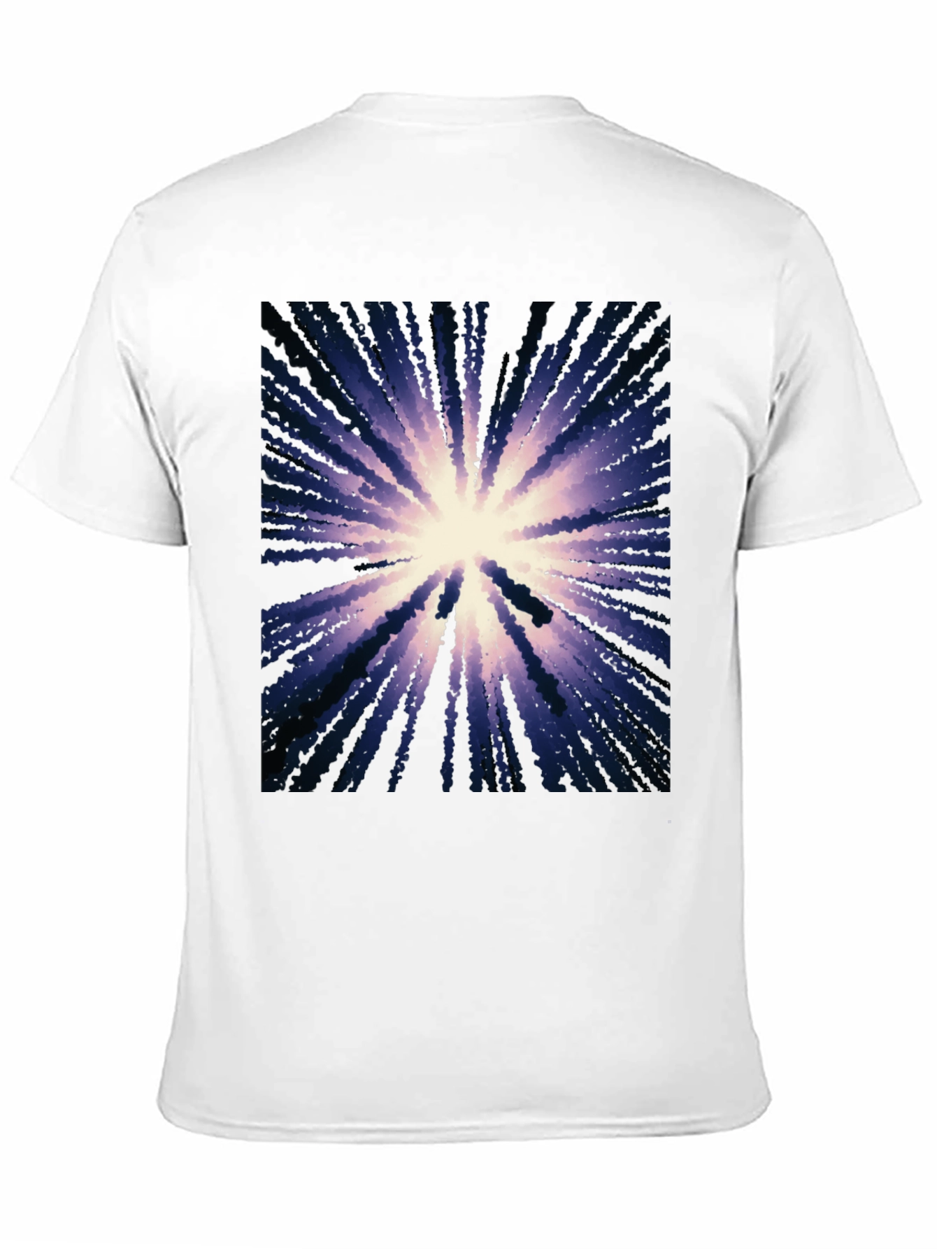 Black Abstract Burst Graphic Black T-Shirt view 11
