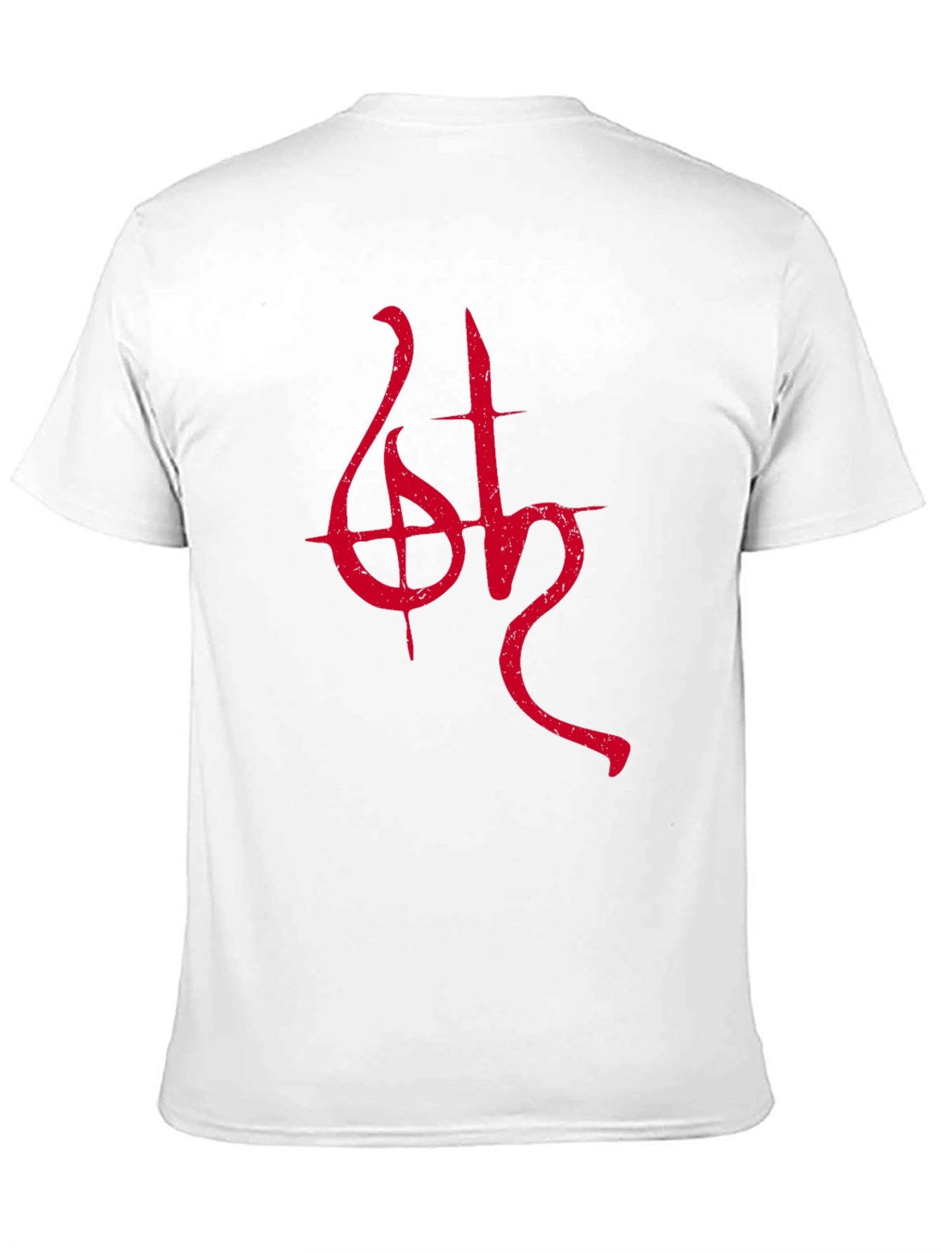 Black Black T-Shirt with Red Occult Symbol view 11