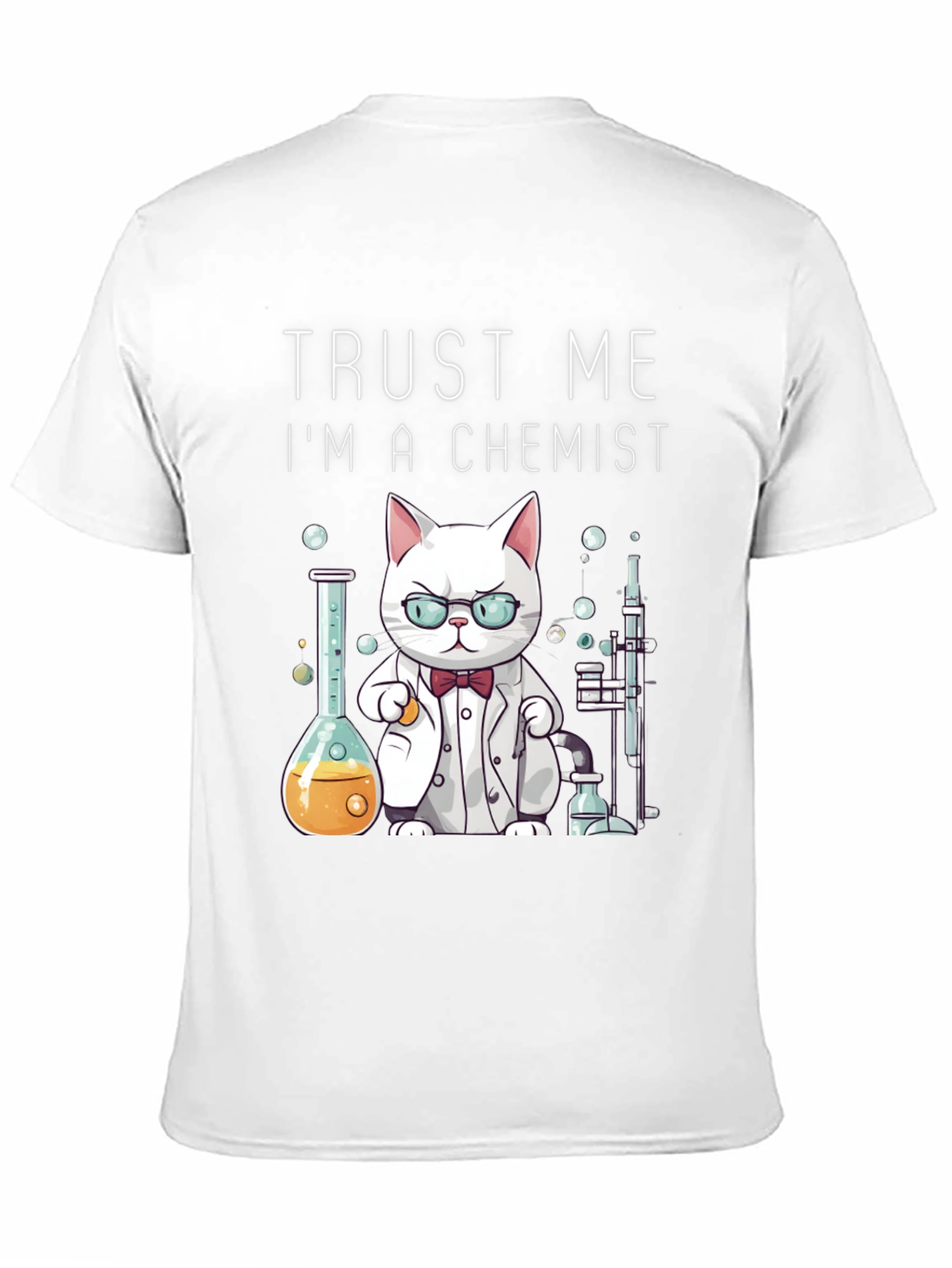 Black Trust Me I'm a Chemist Cat T-Shirt view 11