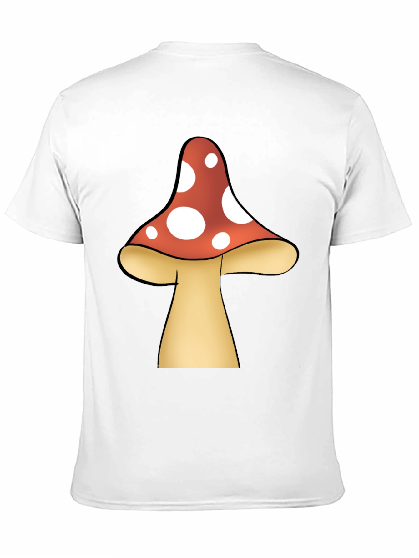 Black Mushroom Graphic Tee - Funky Black T-Shirt view 11