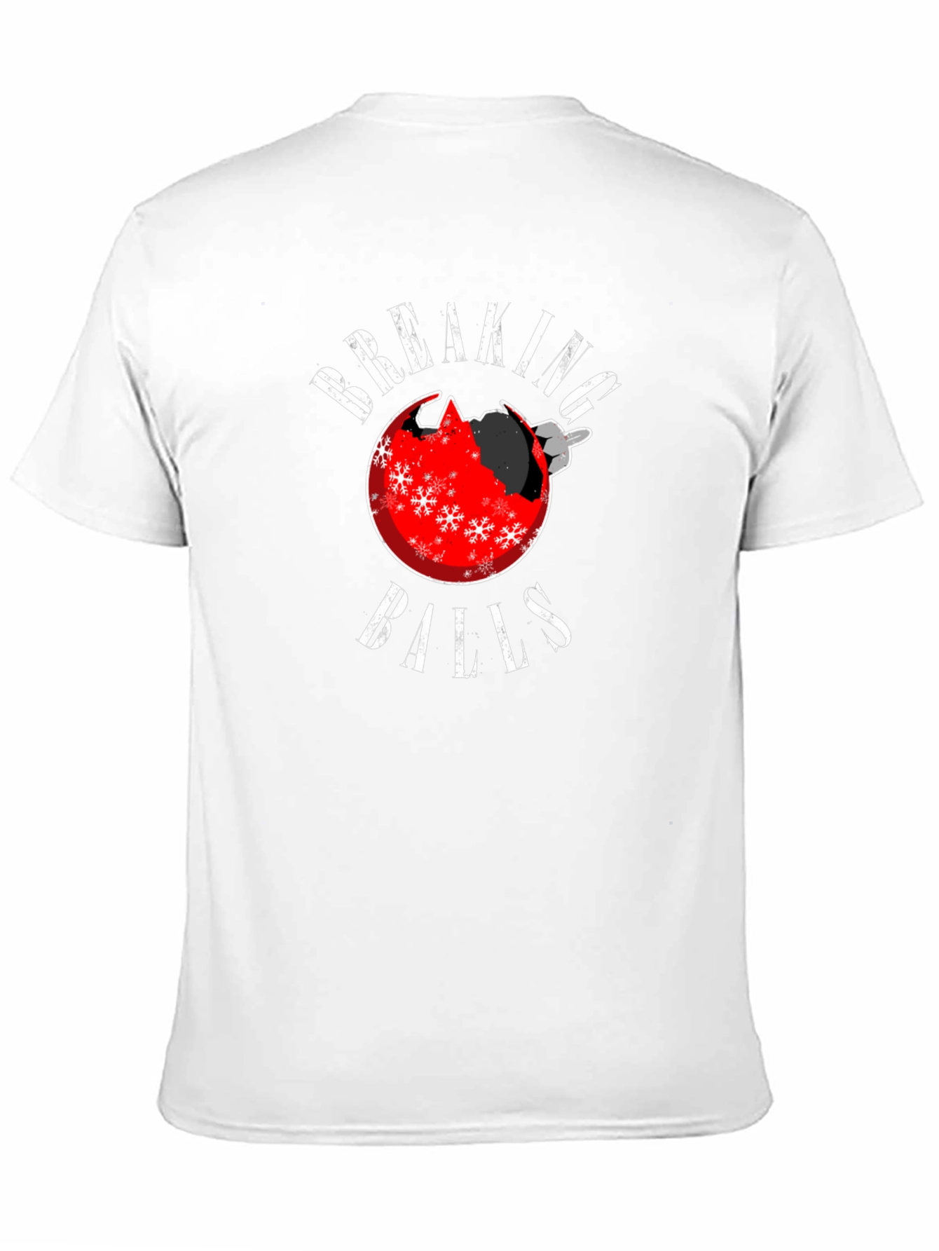 Black Breaking Balls Christmas Ornament Humor T-Shirt view 11