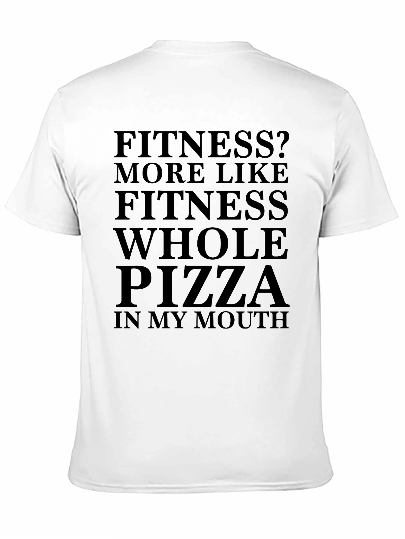 Black Funny Fitness Whole Pizza T-Shirt - Graphic Tee view 11