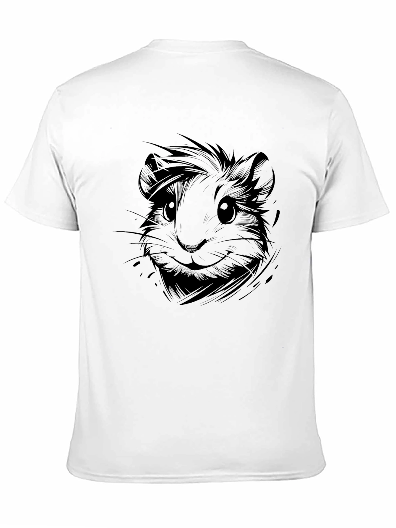 Black Guinea Pig Graphic Tee - Black Cotton T-Shirt view 11