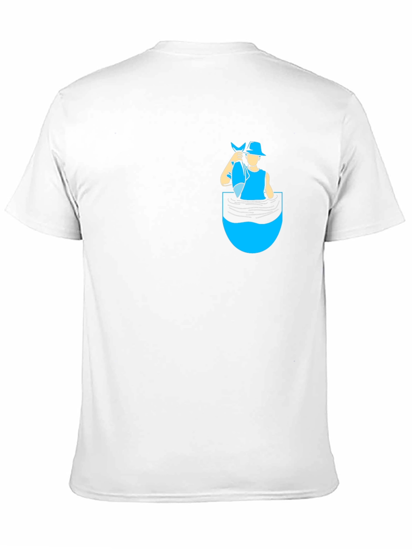 Black Fisherman Pocket T-Shirt - Novelty Graphic Tee view 11