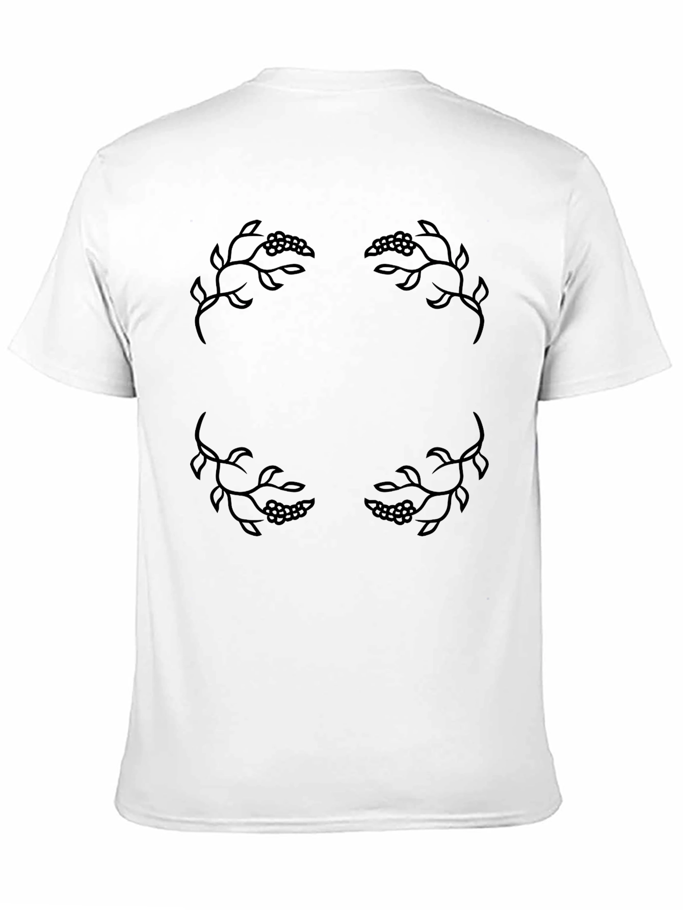 Black Black Tee with Floral Berry Accents view 11