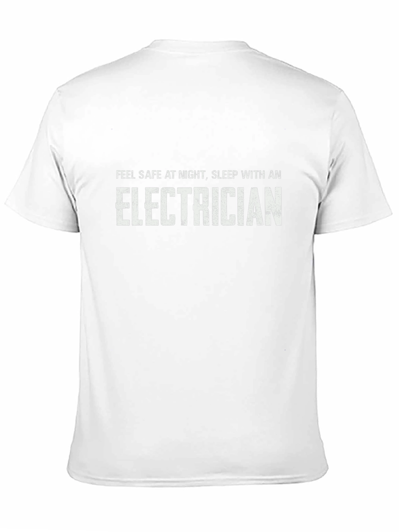 Black Electrician Slogan T-Shirt: Feel Safe, Sleep With One! view 11