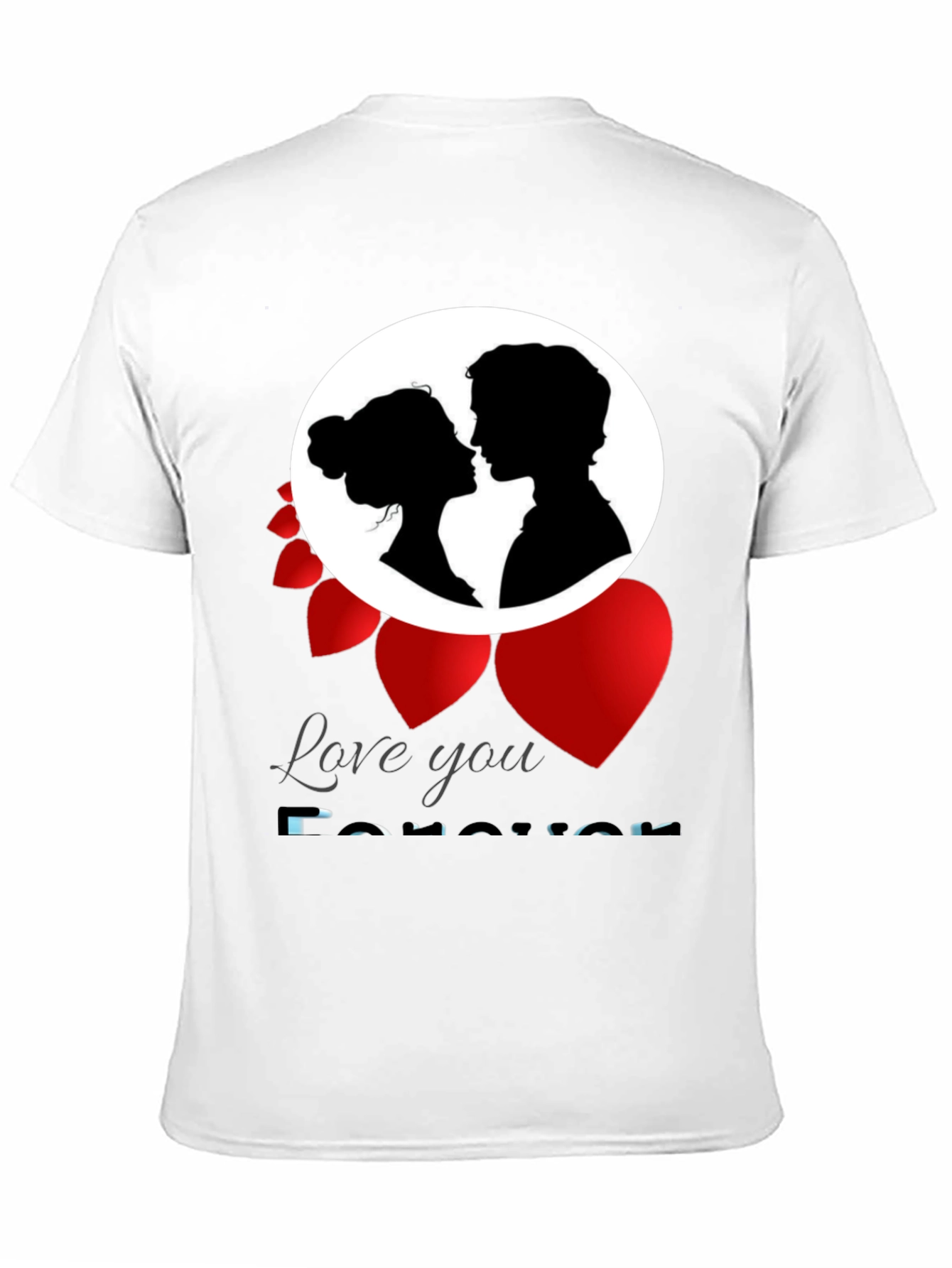 Black Love You Forever T-Shirt Romance Valentine's Gift view 11