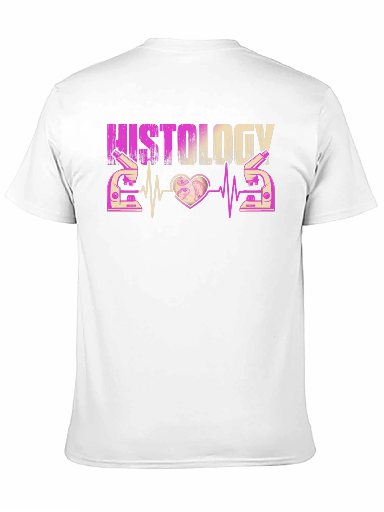 Black Histology Heartbeat Microscope T-Shirt view 11
