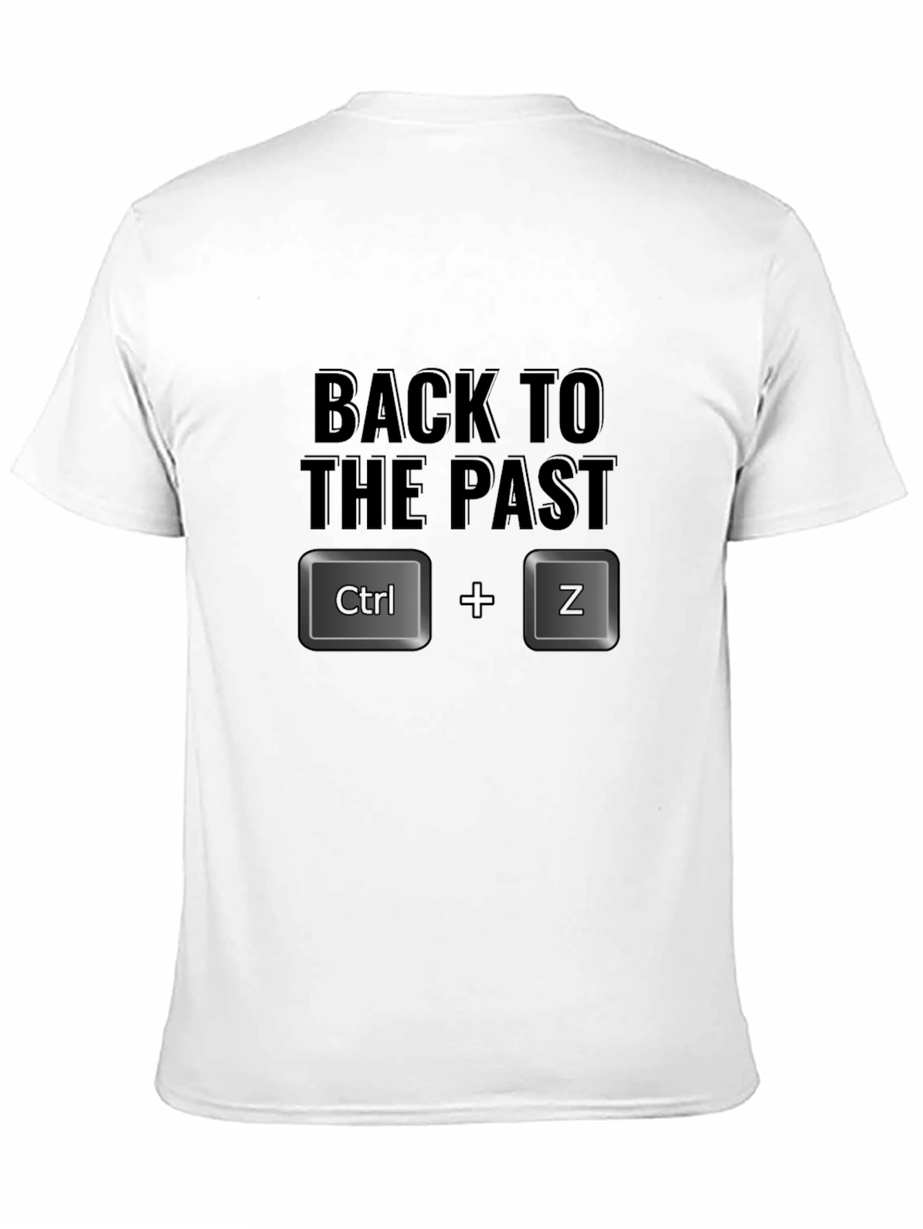 Black Back to the Past Ctrl+Z Black T-Shirt view 11