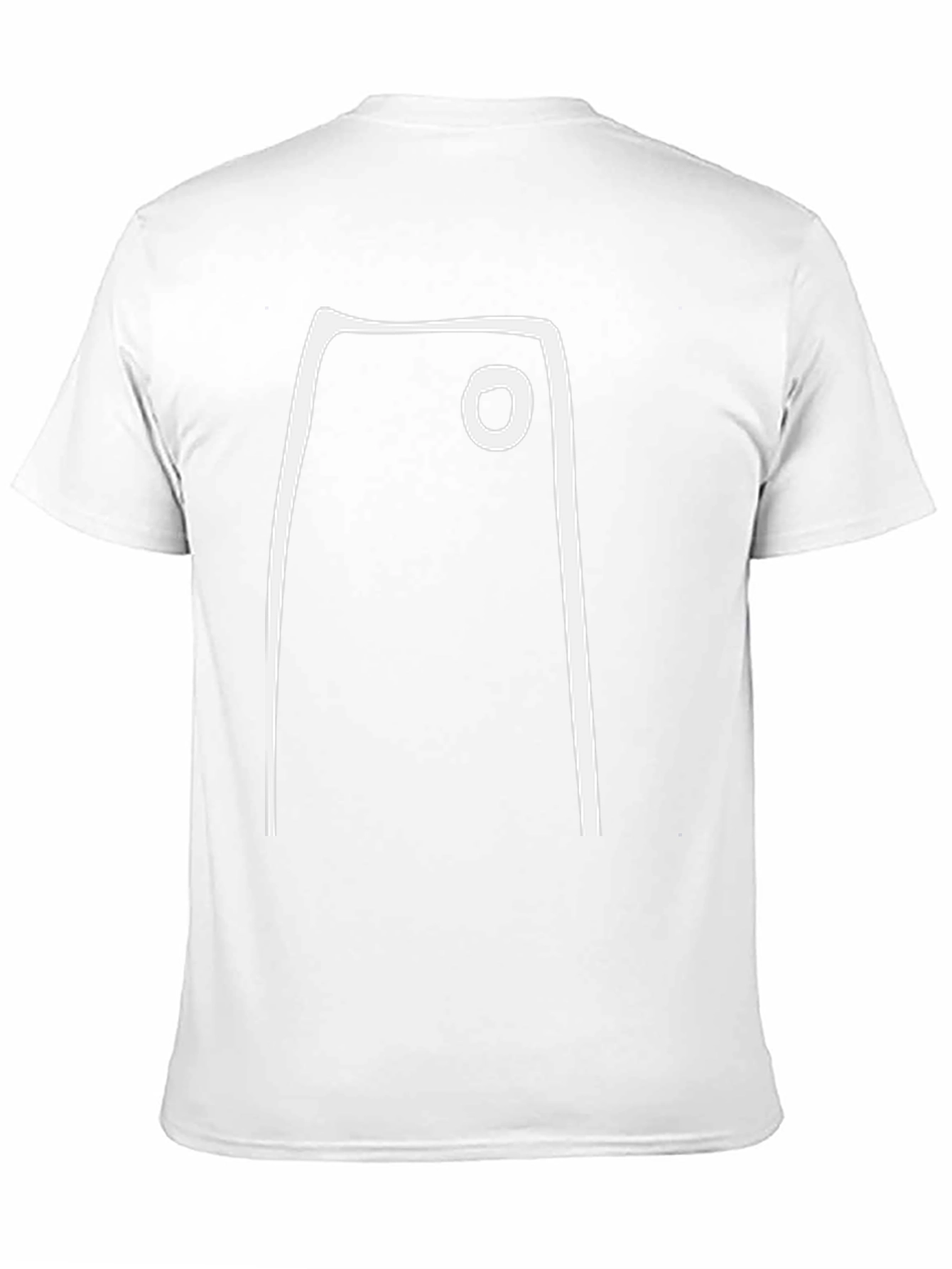 Black Minimalist Graphic Tee - Abstract White Shape on Black view 11