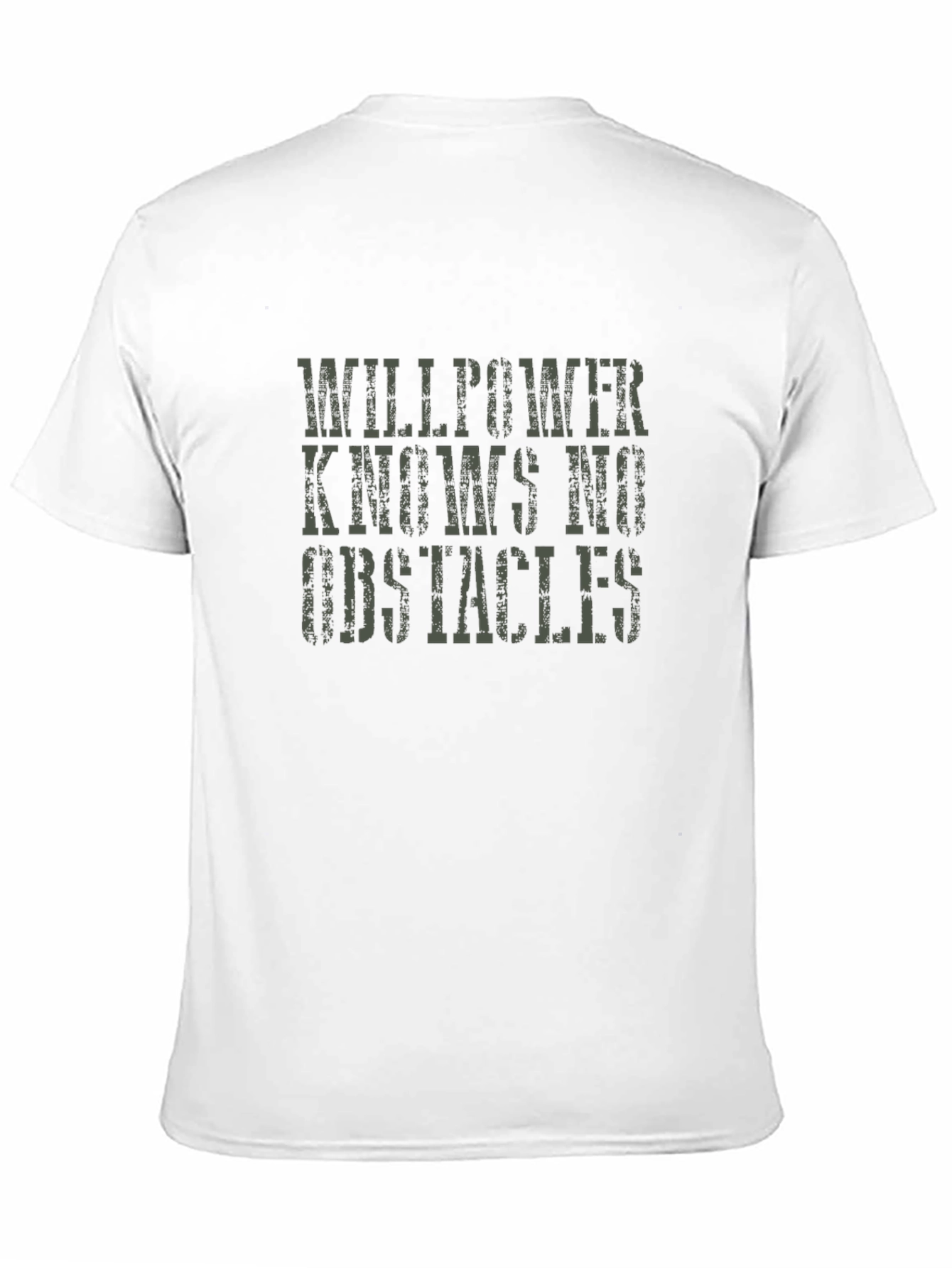 Black Willpower Motivational Graphic Tee view 11