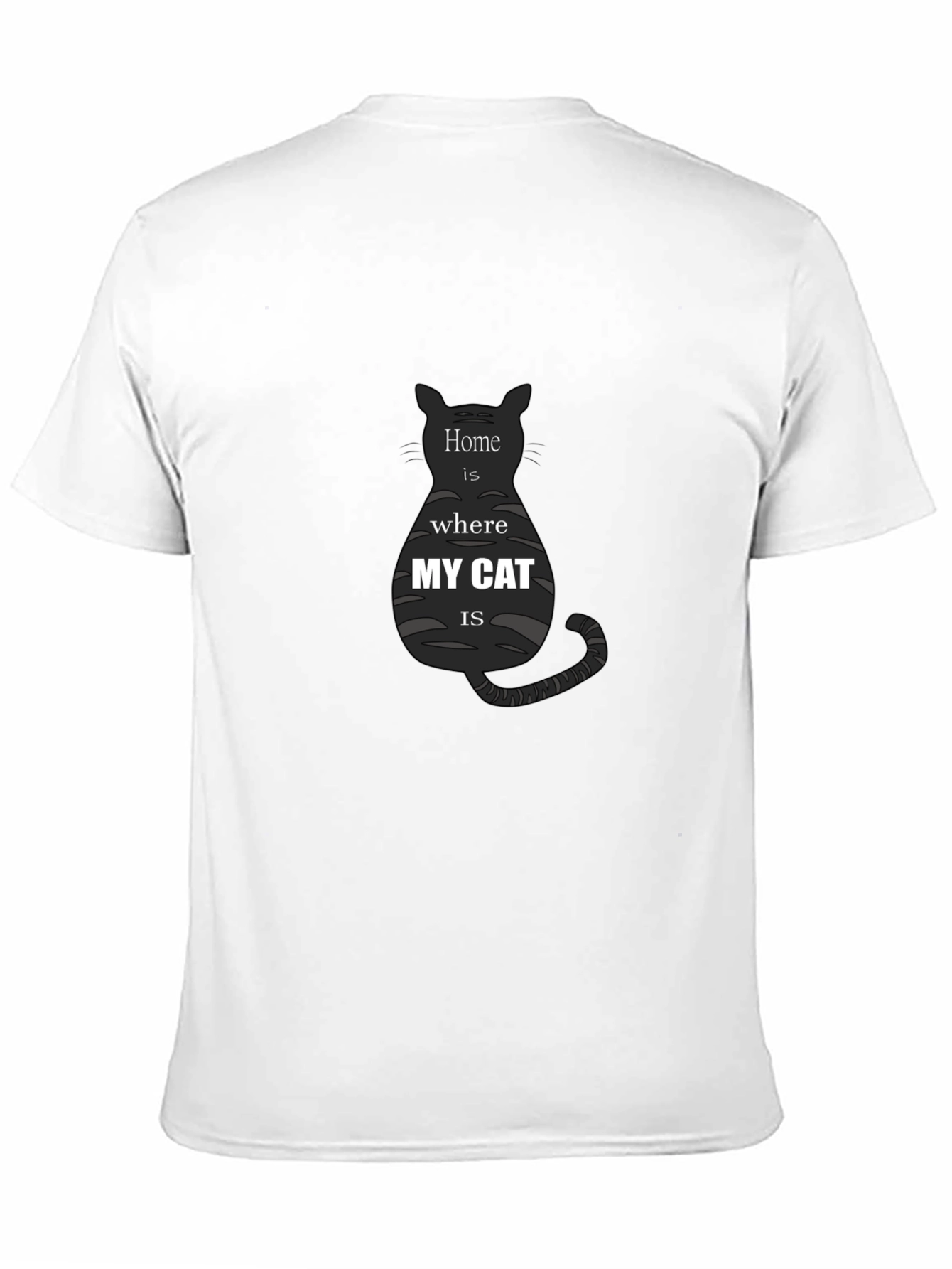 Black Cat Lover T-Shirt - Home is Where My Cat Is view 11