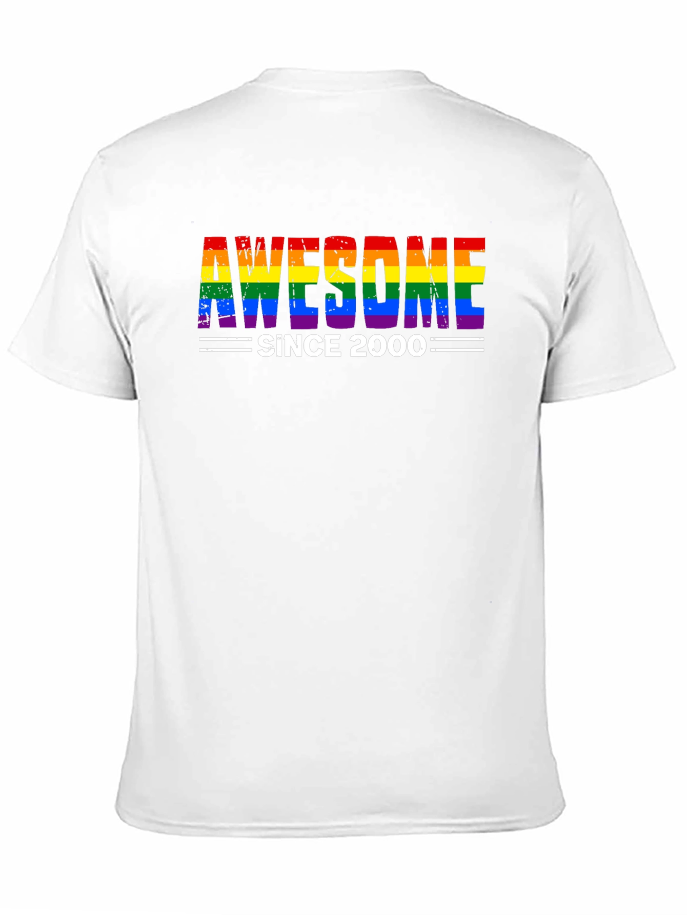 Black Awesome Since 2000 Rainbow Pride T-Shirt view 11