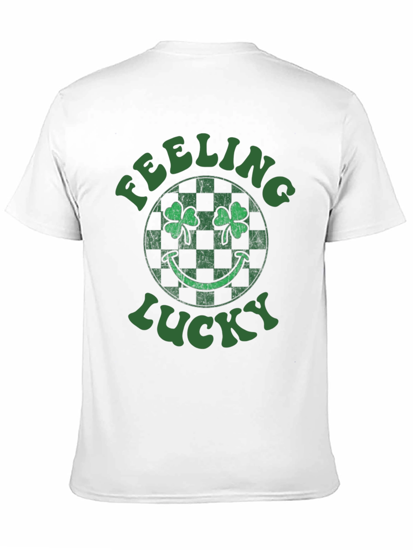 Black Feeling Lucky St. Patrick's Day Shamrock T-Shirt view 11