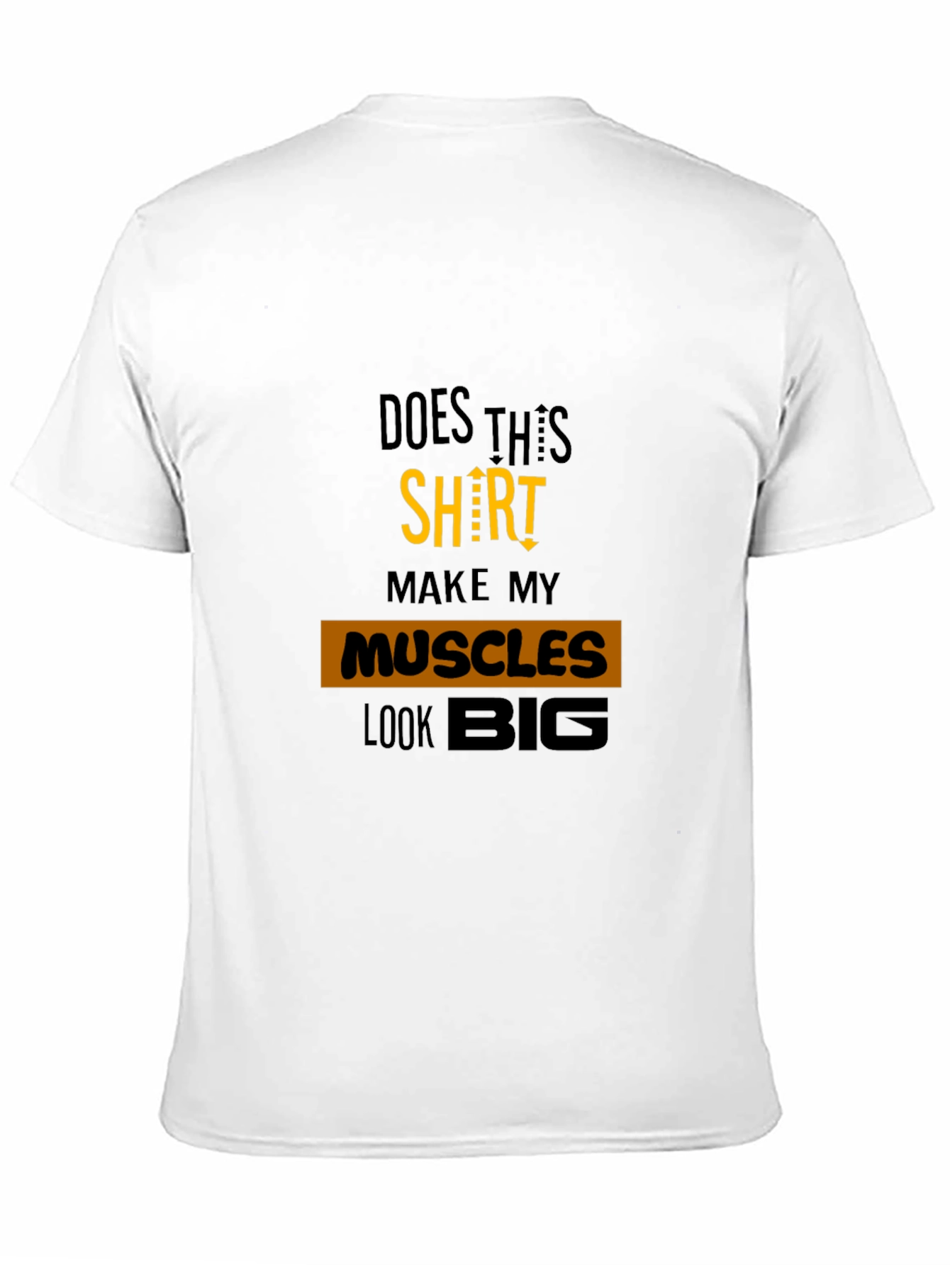 Black Muscle Humor Graphic Tee - Black Cotton T-Shirt view 11