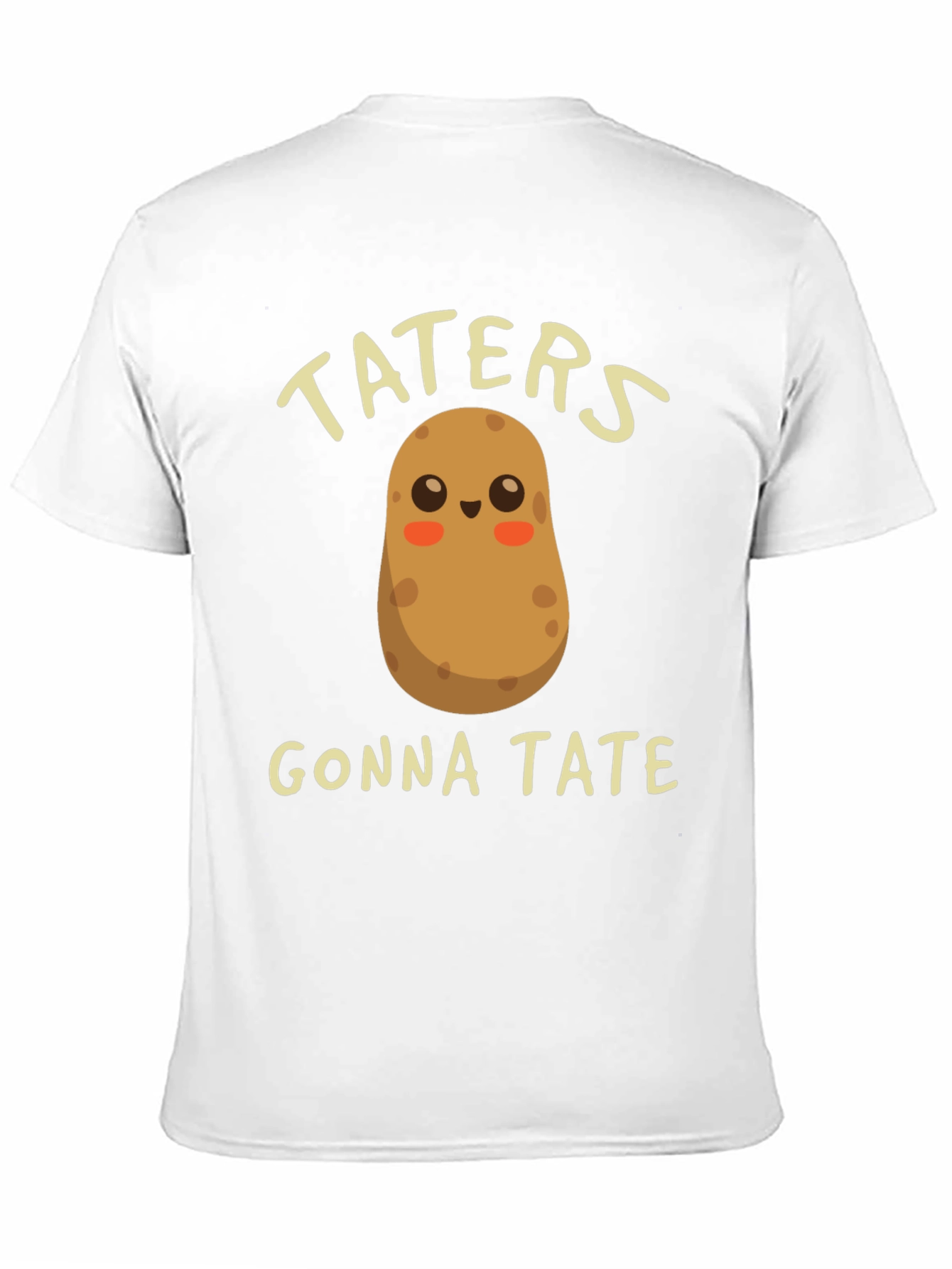 Black Funny Potato T-Shirt - Taters Gonna Tate - Novelty Tee view 11