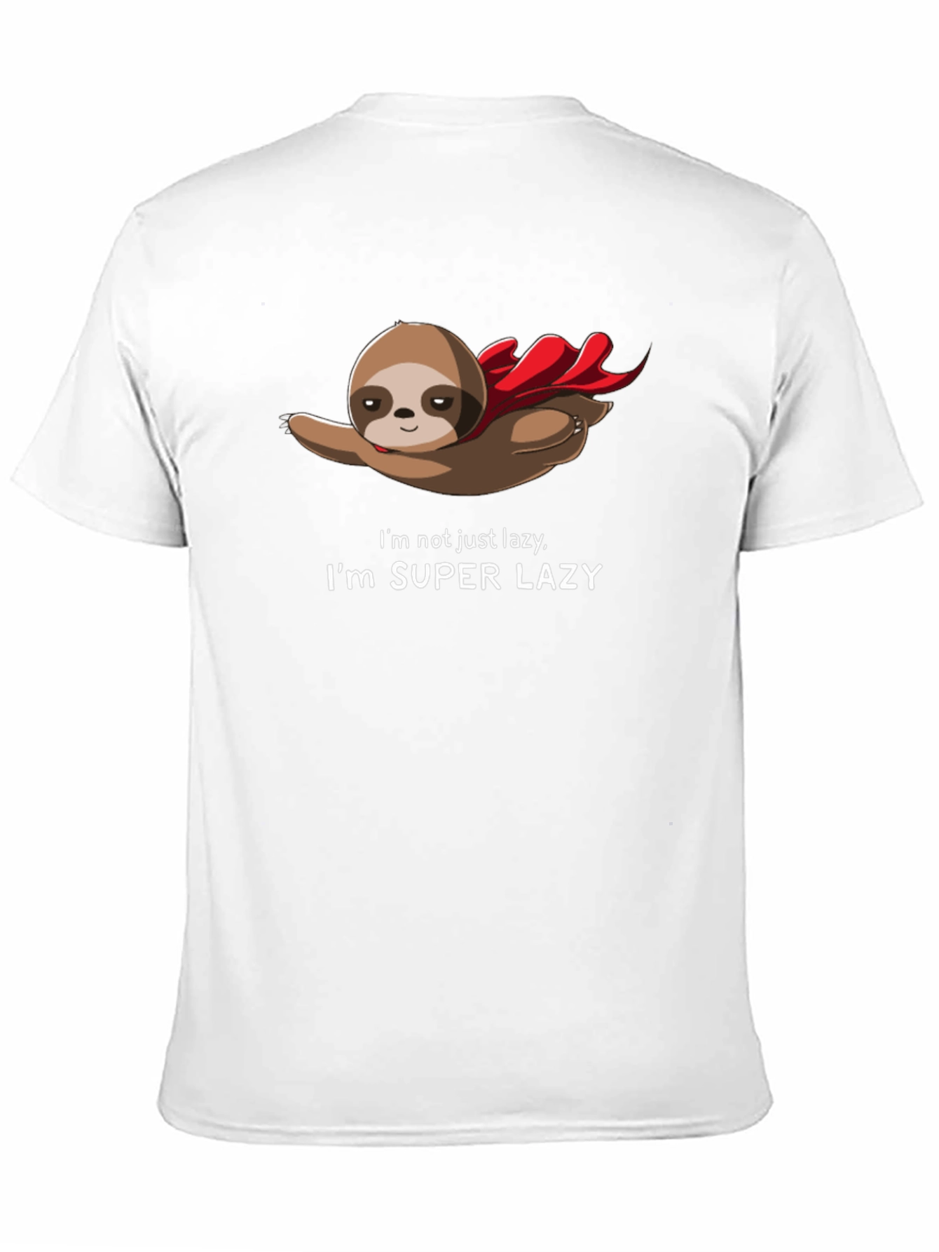 Black Super Lazy Sloth T-Shirt - Funny Animal Tee view 11