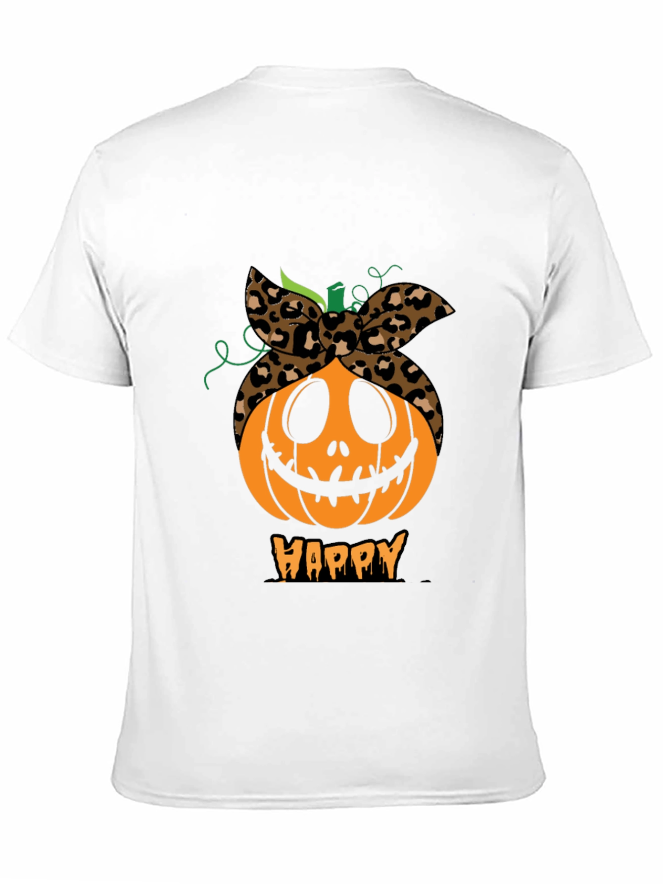 Black Happy Pumpkin Headband Graphic Tee view 11