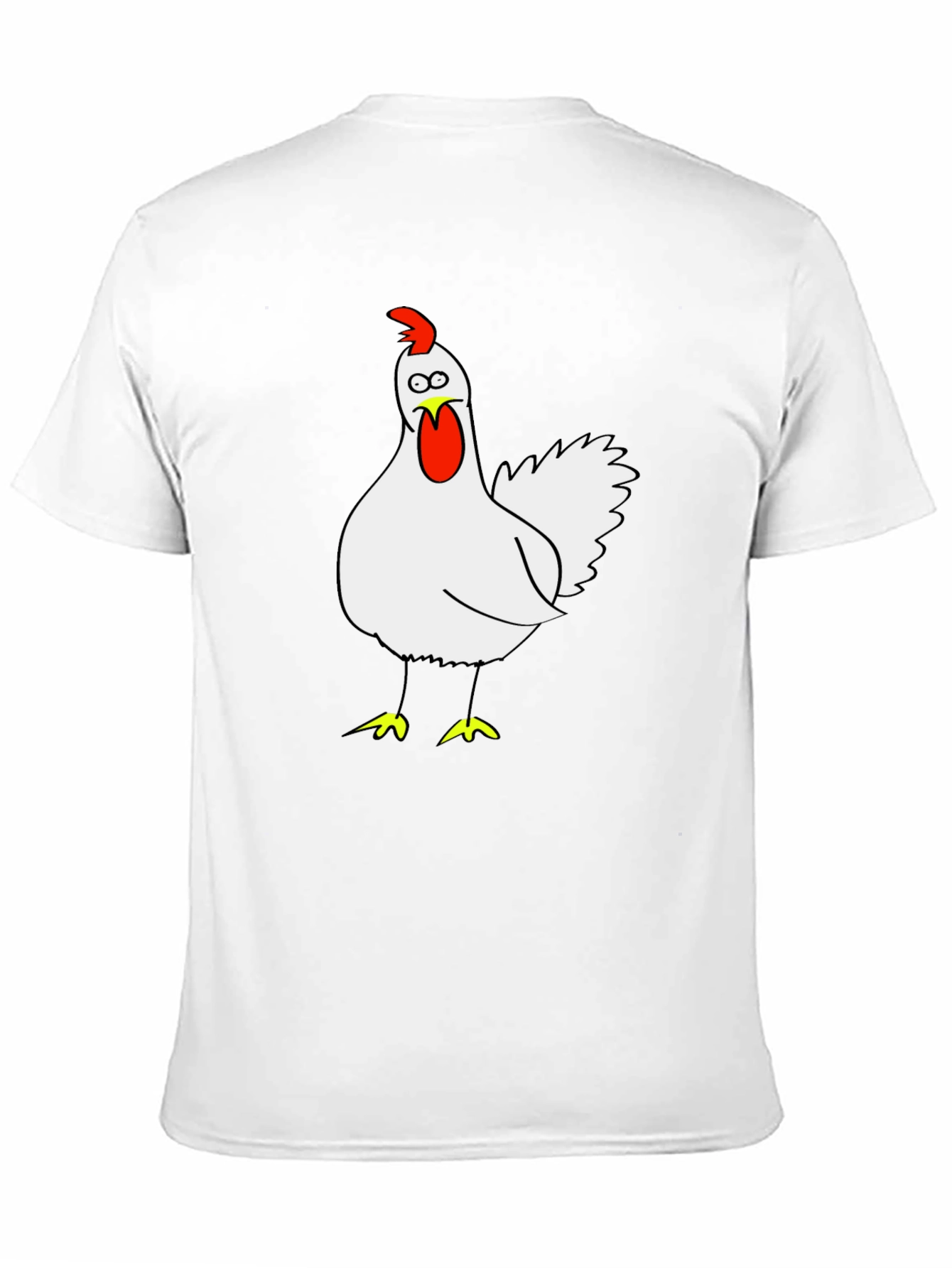 Black Funny Chicken Graphic Tee - Black Cotton T-Shirt view 11