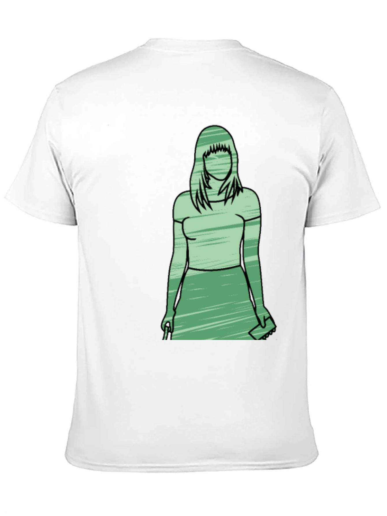 Black Silhouette Woman Graphic T-Shirt - Trendy Casual Wear view 11