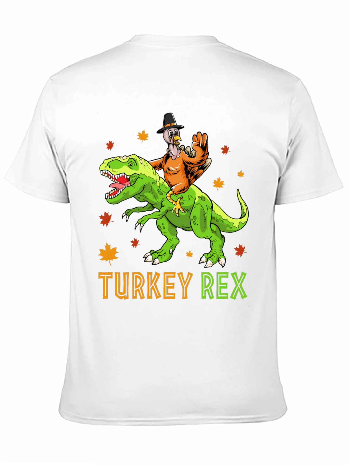 Turkey Rex T-Shirt: Thanksgiving Dinosaur Tee - 11