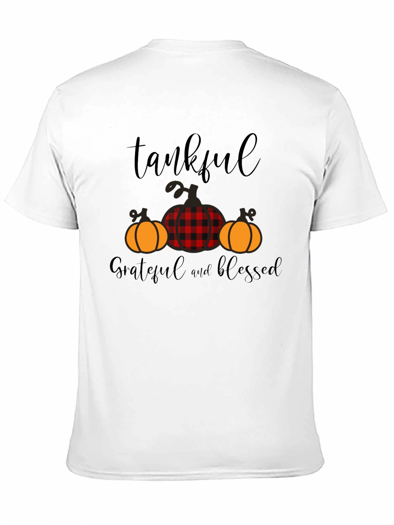 Thankful Grateful Blessed Pumpkin T-Shirt - 11