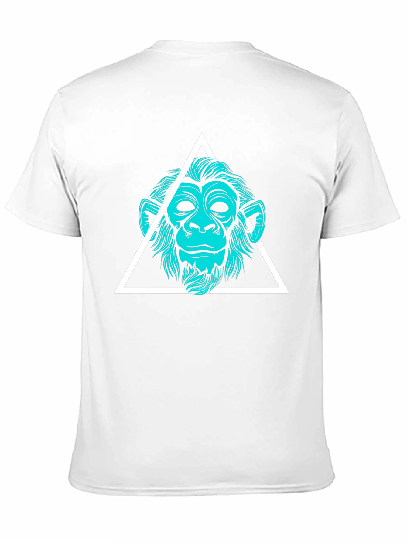 Black Geometric Monkey Graphic Tee view 11