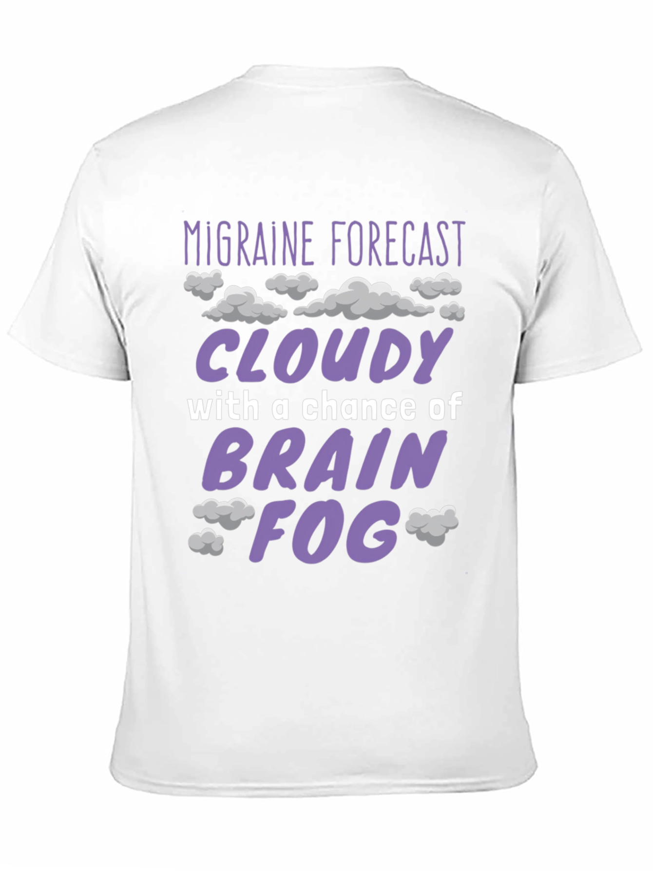 Black Migraine Forecast Funny Graphic T-Shirt view 11