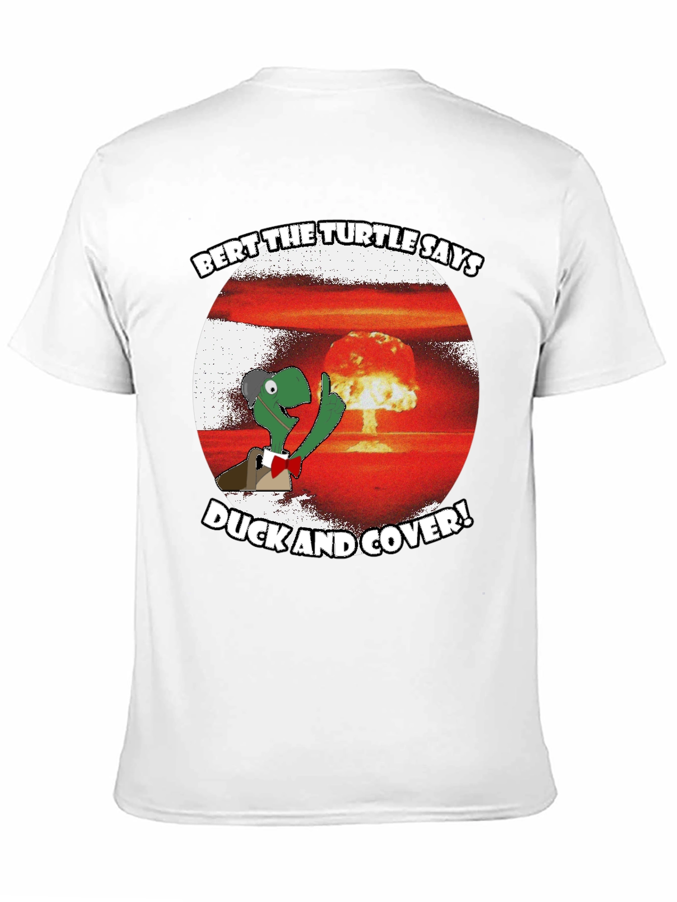 Black Bert the Turtle Duck and Cover Graphic Tee view 11