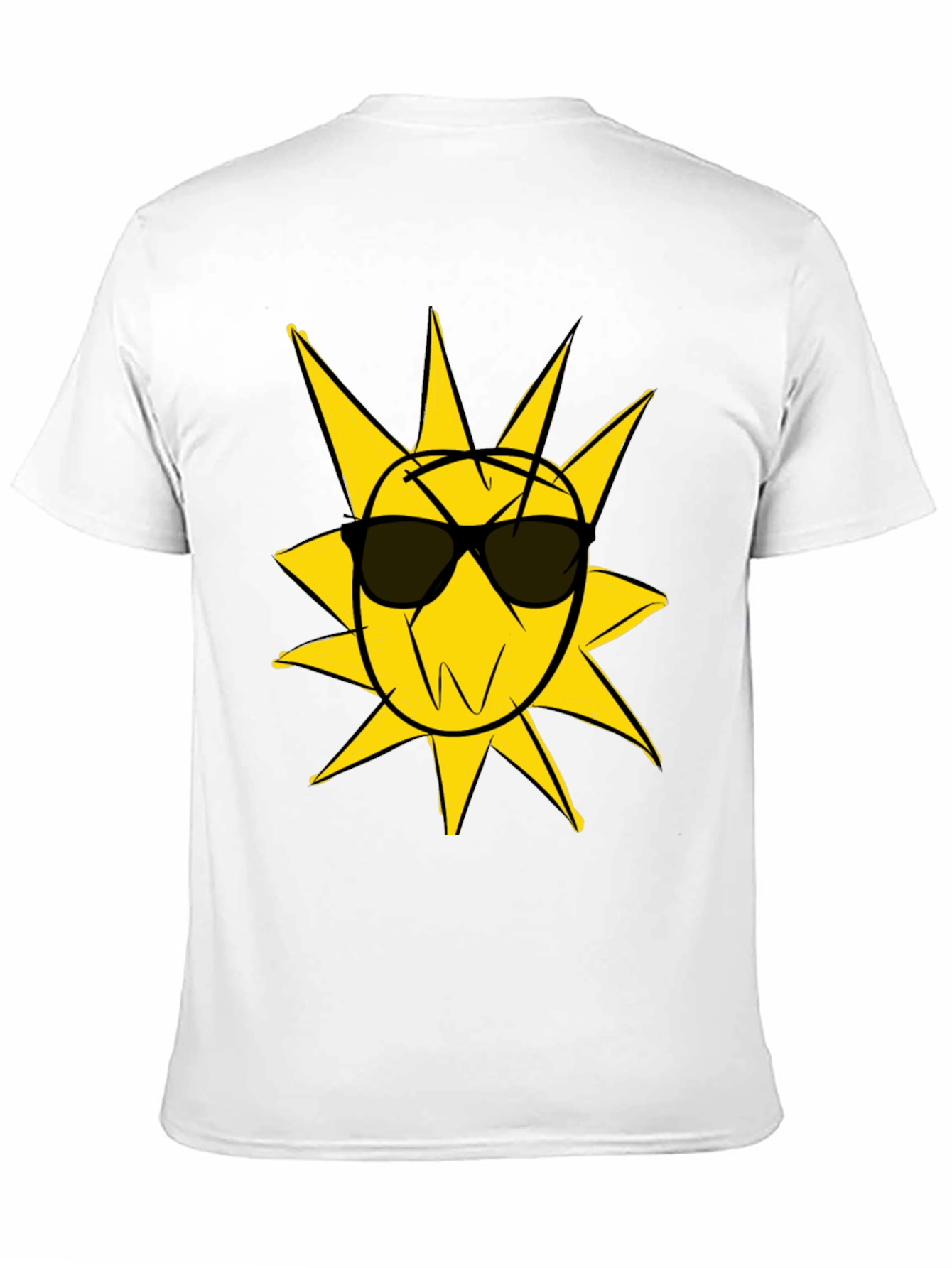 Black Cool Sun Graphic Black T-Shirt view 11