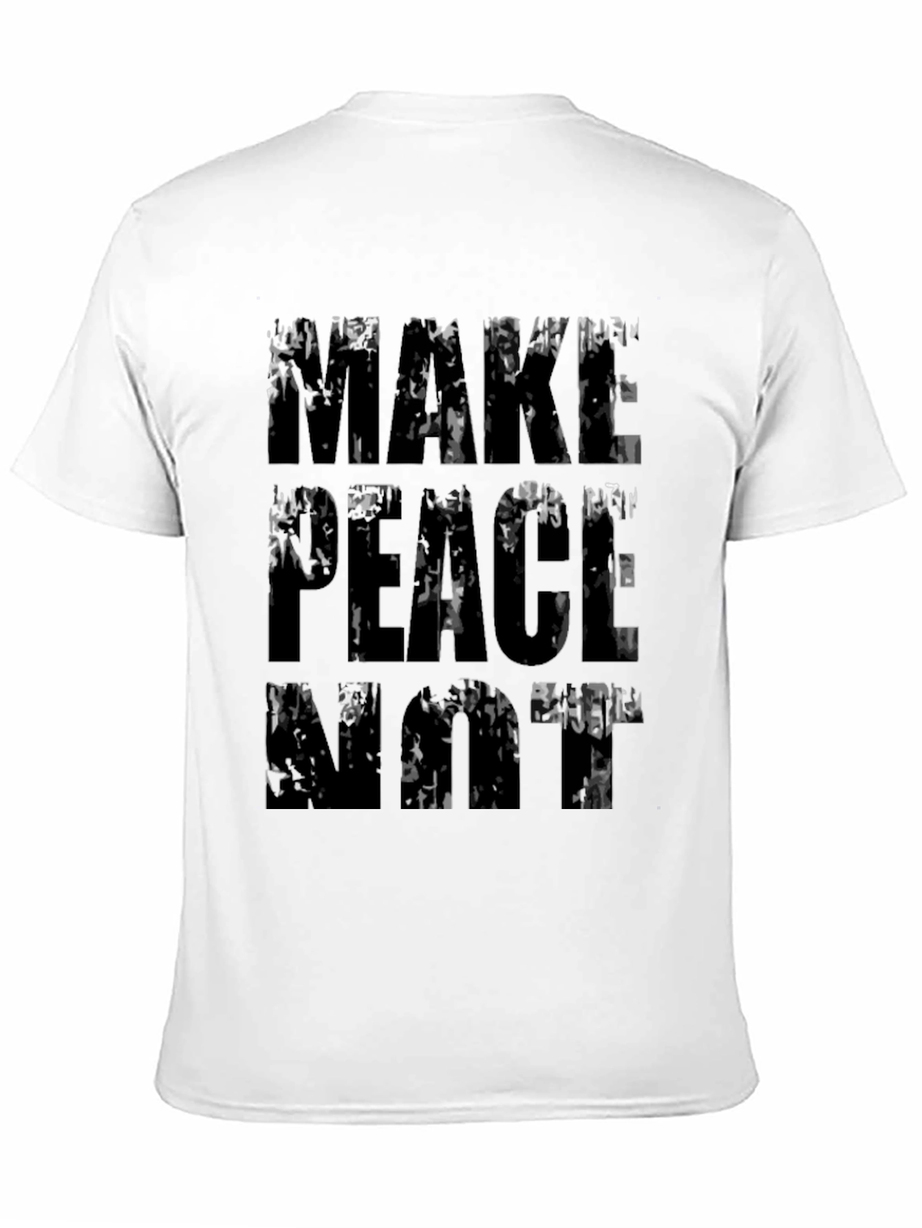 Black Make Peace Not War Graphic T-Shirt view 11
