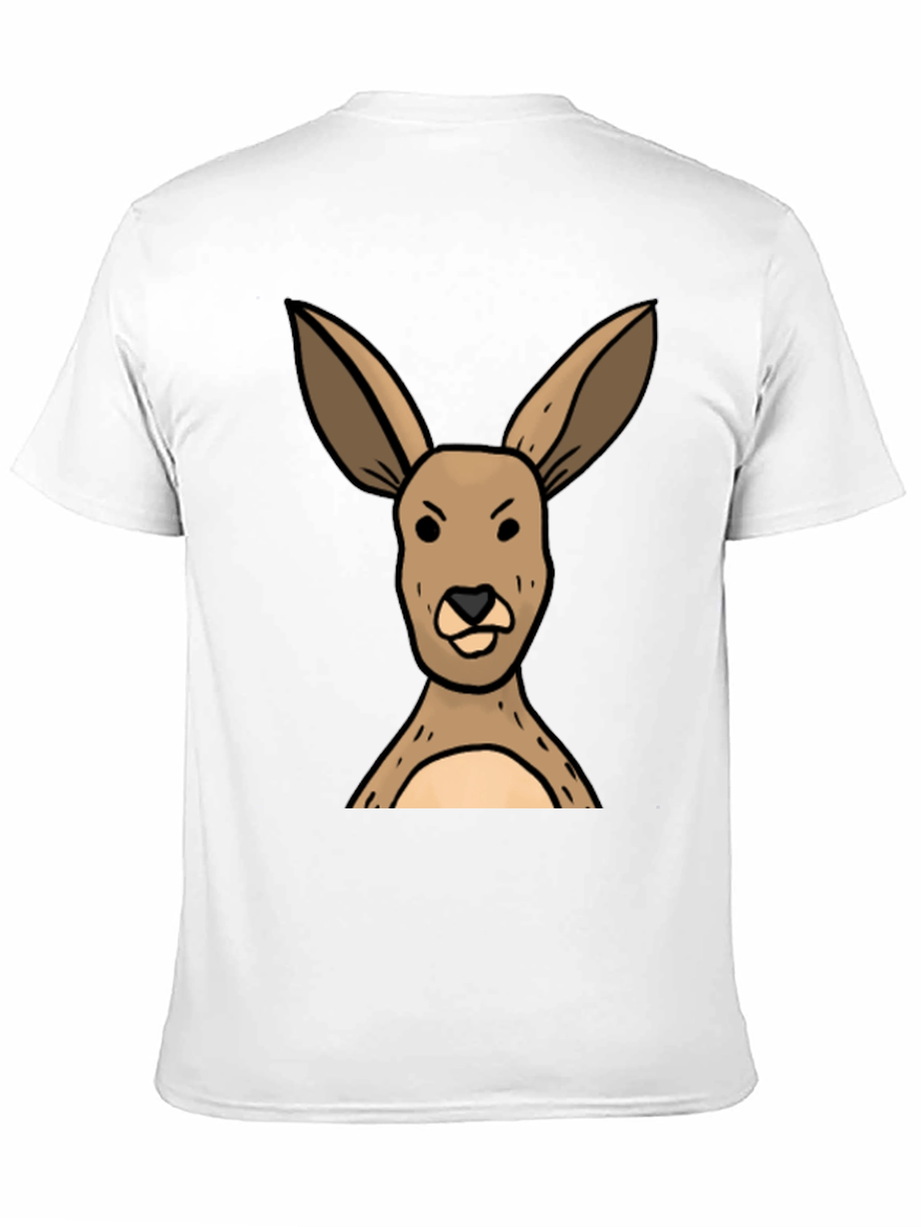 Black Funny Kangaroo Graphic Tee - Unisex Black T-Shirt view 11