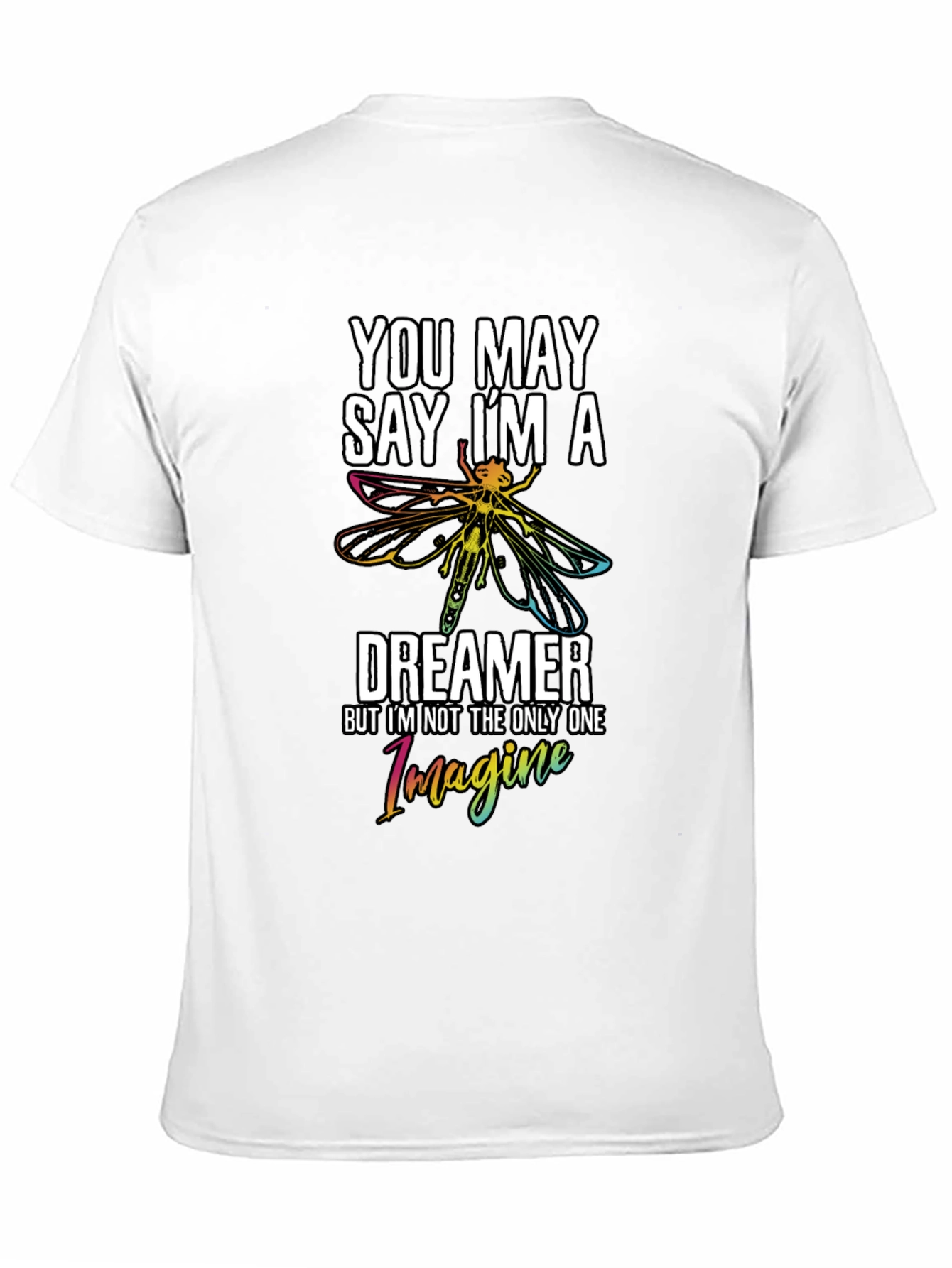 Black You May Say I'm a Dreamer Black Graphic Tee view 11